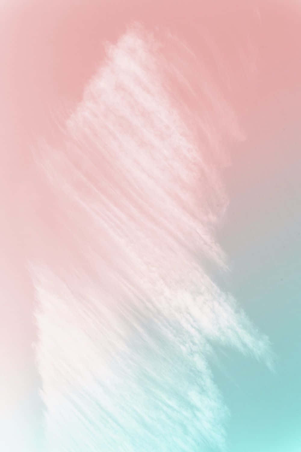 A Pink And Turquoise Background With A Cloud Background