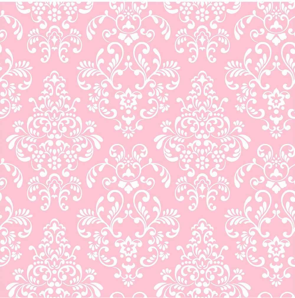 A Pink And White Damask Pattern Background