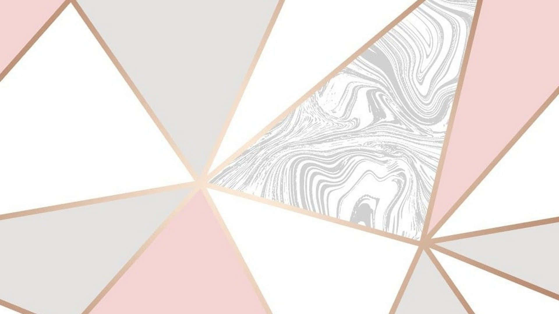 A Pink And White Geometric Wallpaper With A Geometric Pattern Background