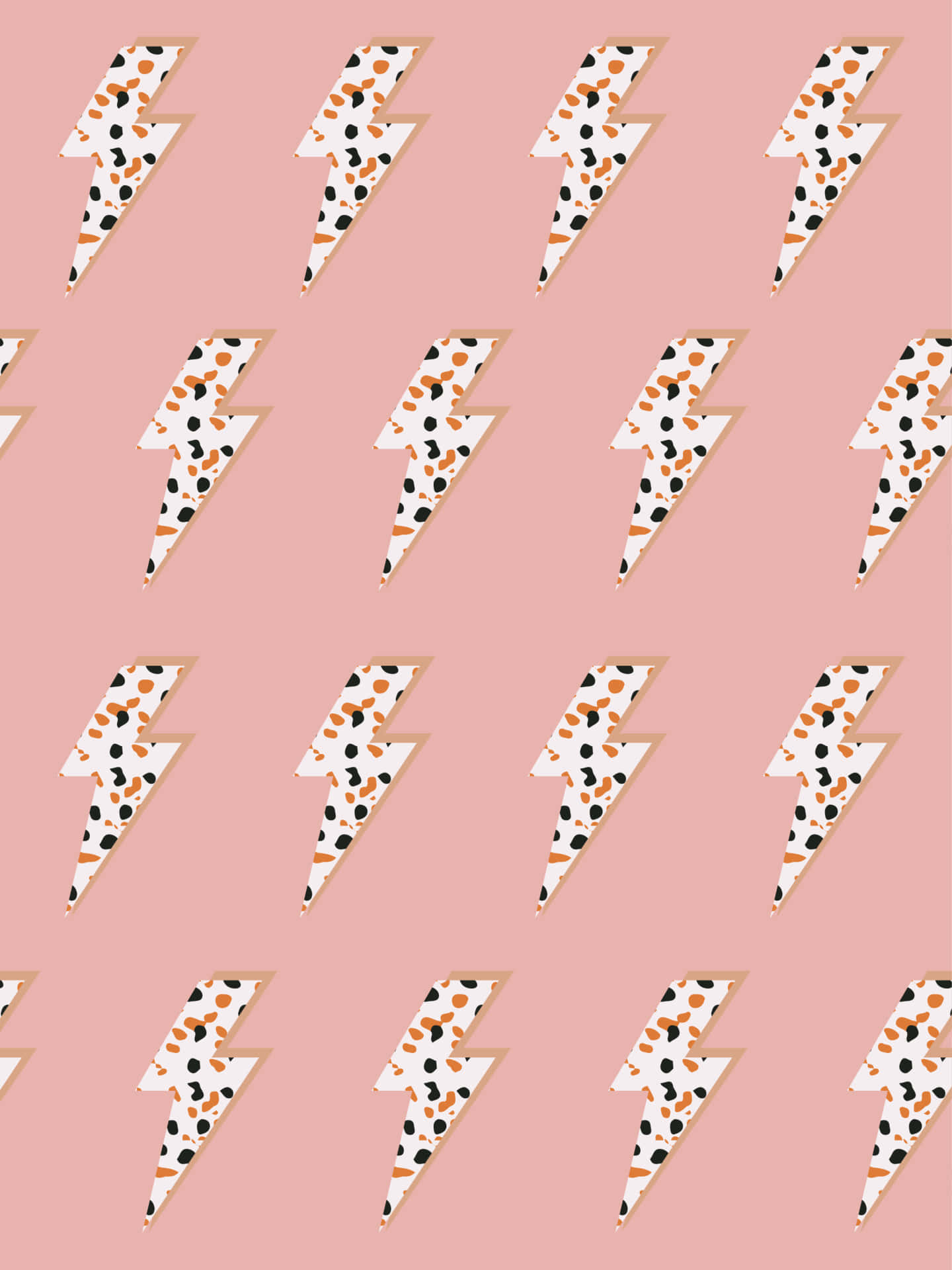 A Pink And White Lightning Bolt Pattern Background