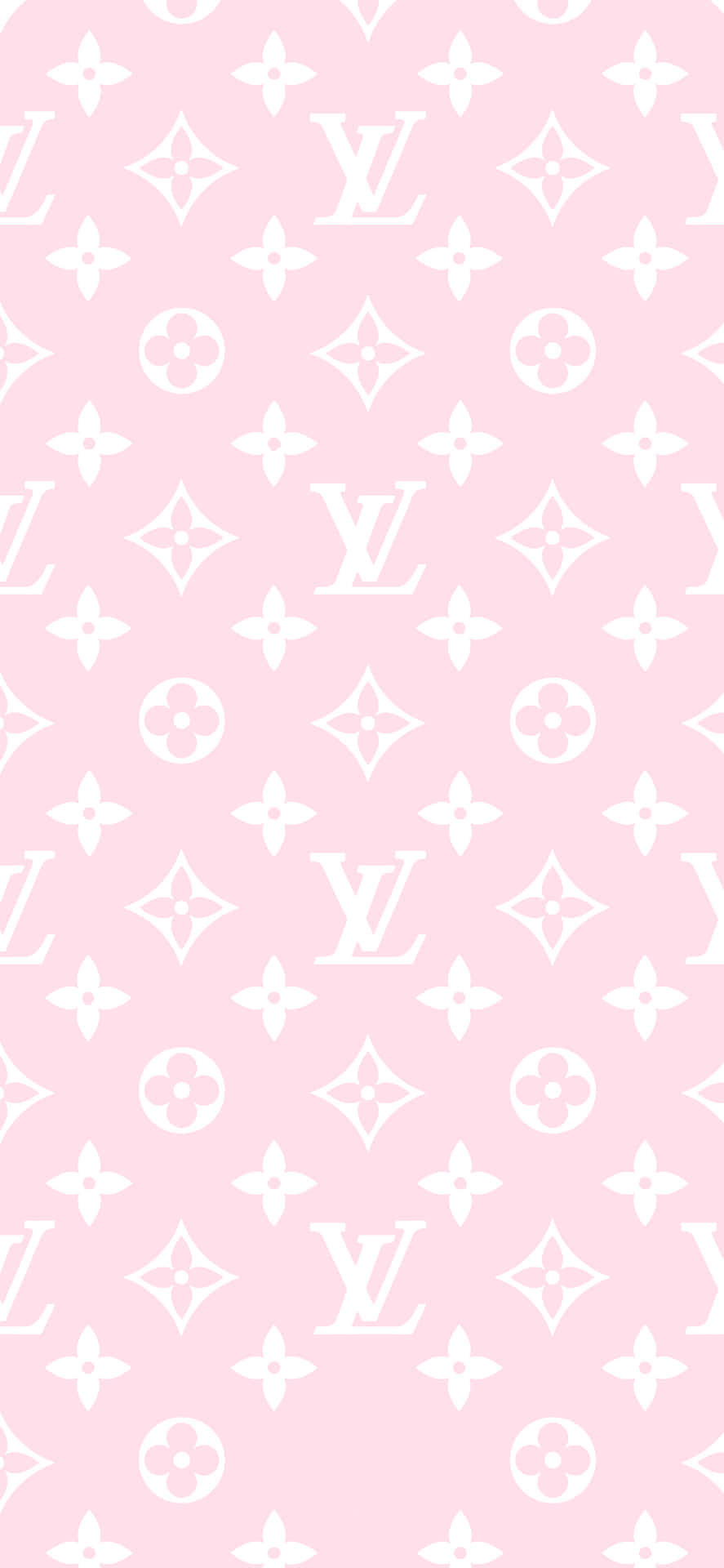 A Pink And White Louis Vuitton Pattern