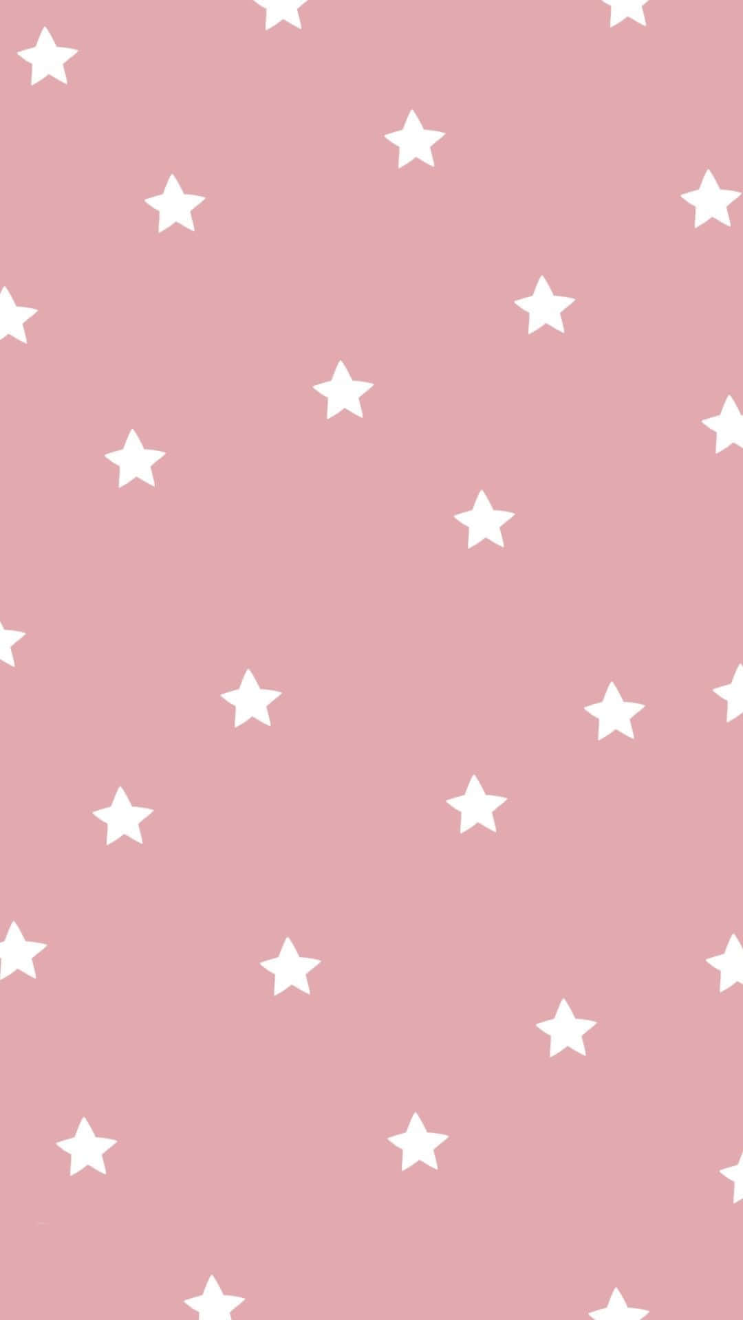 A Pink And White Star Pattern Wallpaper Background