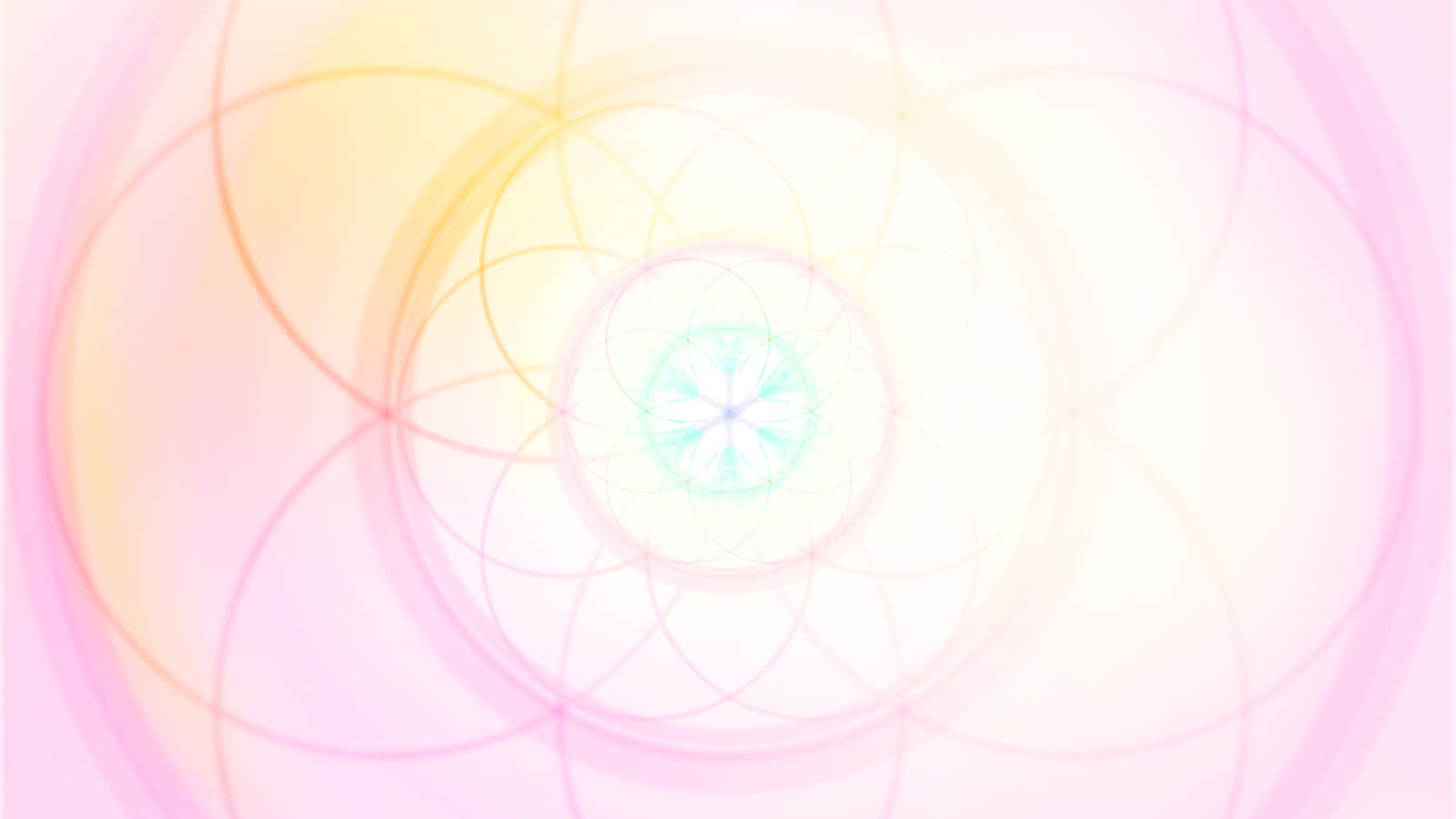 A Pink And Yellow Abstract Background With A Circular Shape Background