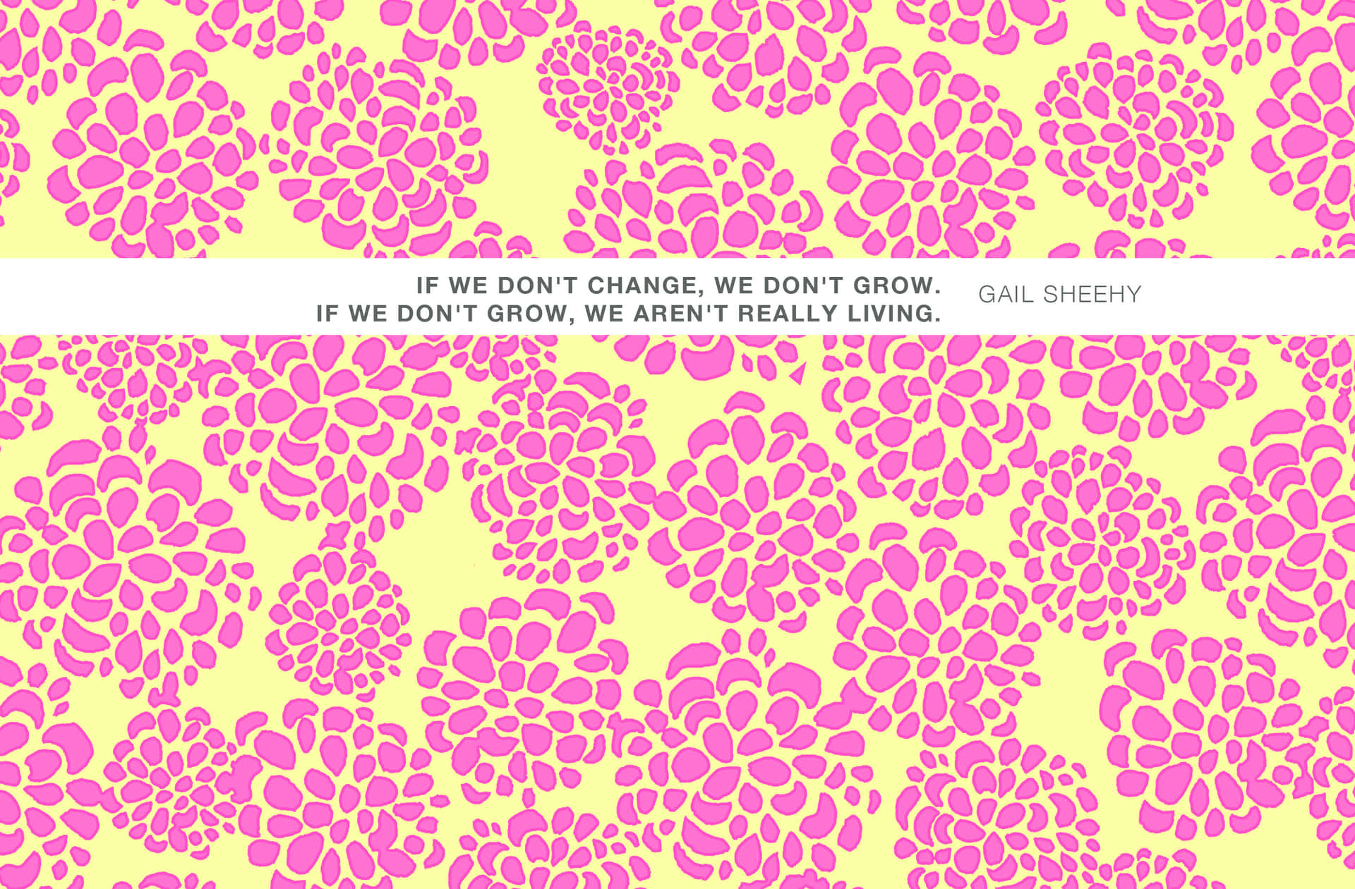 A Pink And Yellow Floral Pattern With The Words, I'm A Girl Background