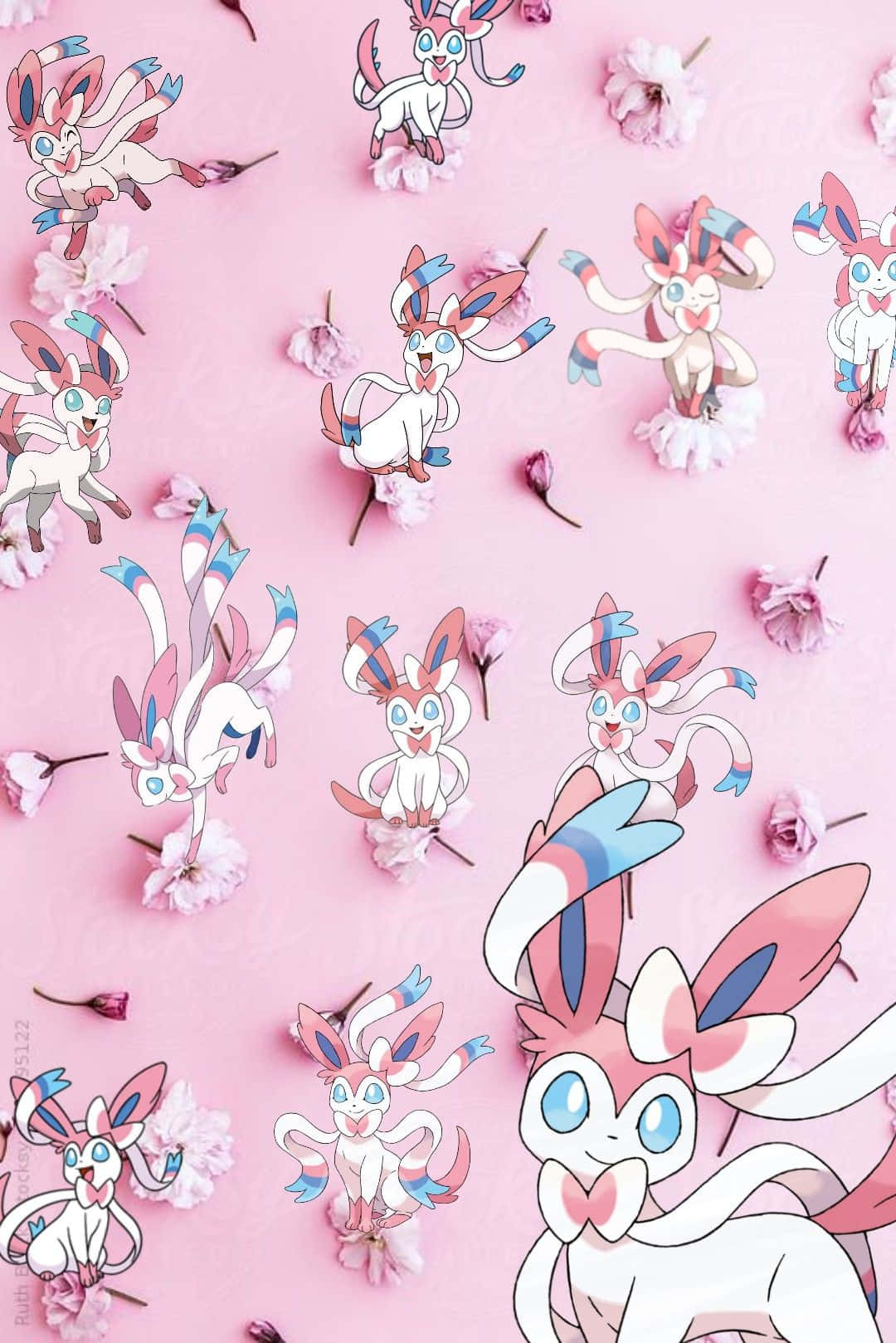 A Pink Background With A Bunch Of Paper Cut Outs Background