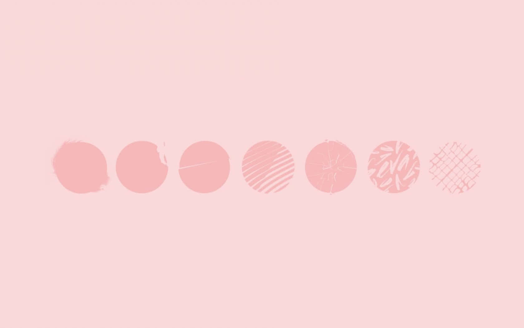 A Pink Background With A Few Different Shapes Background