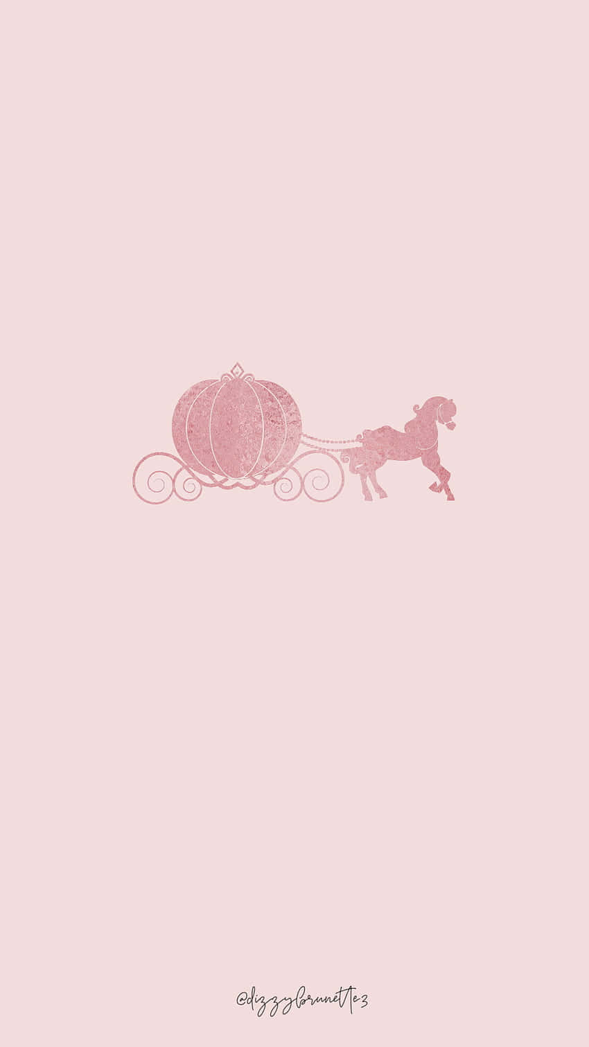 A Pink Background With A Horse And Carriage