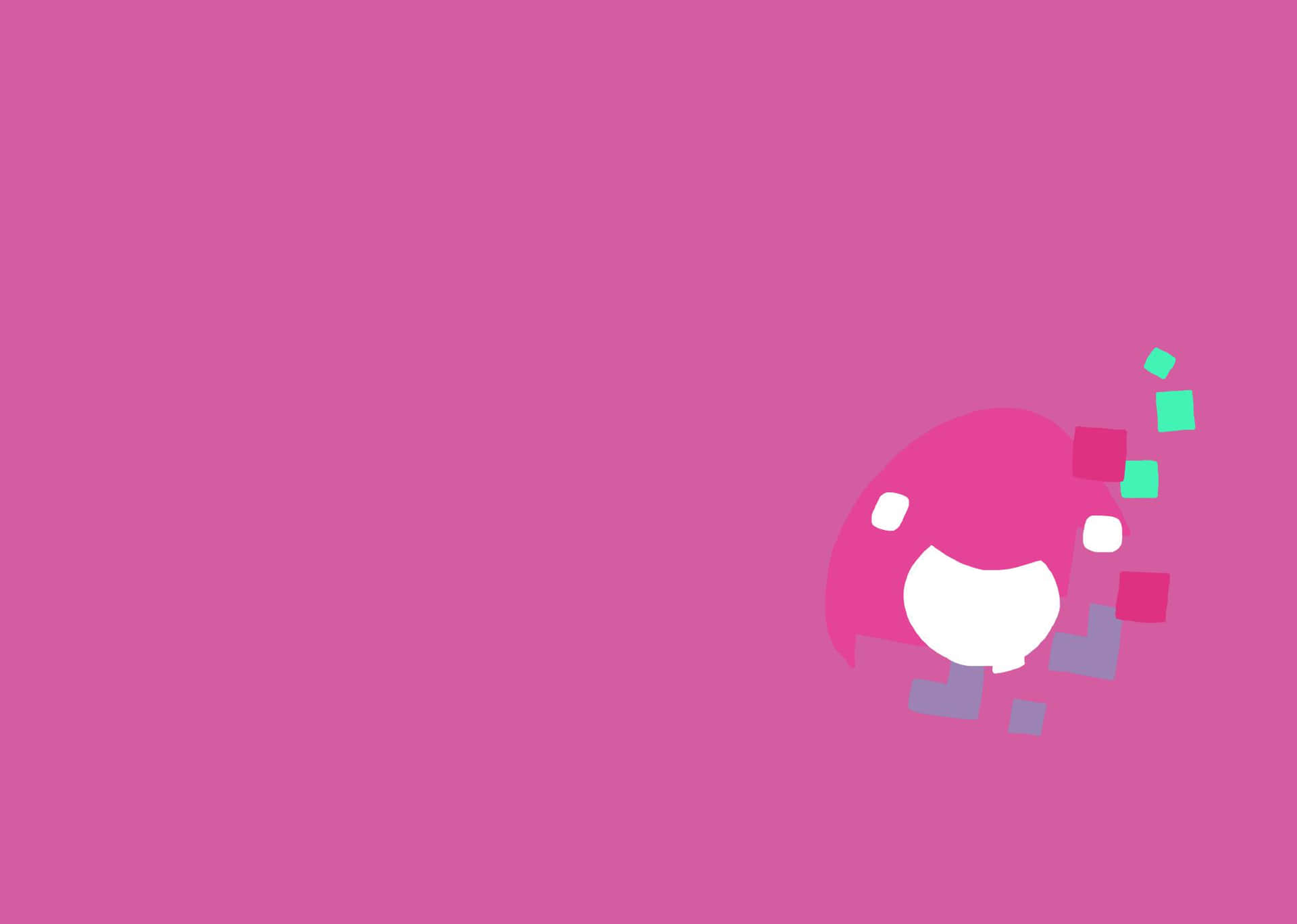 A Pink Background With A Pink Penguin On It