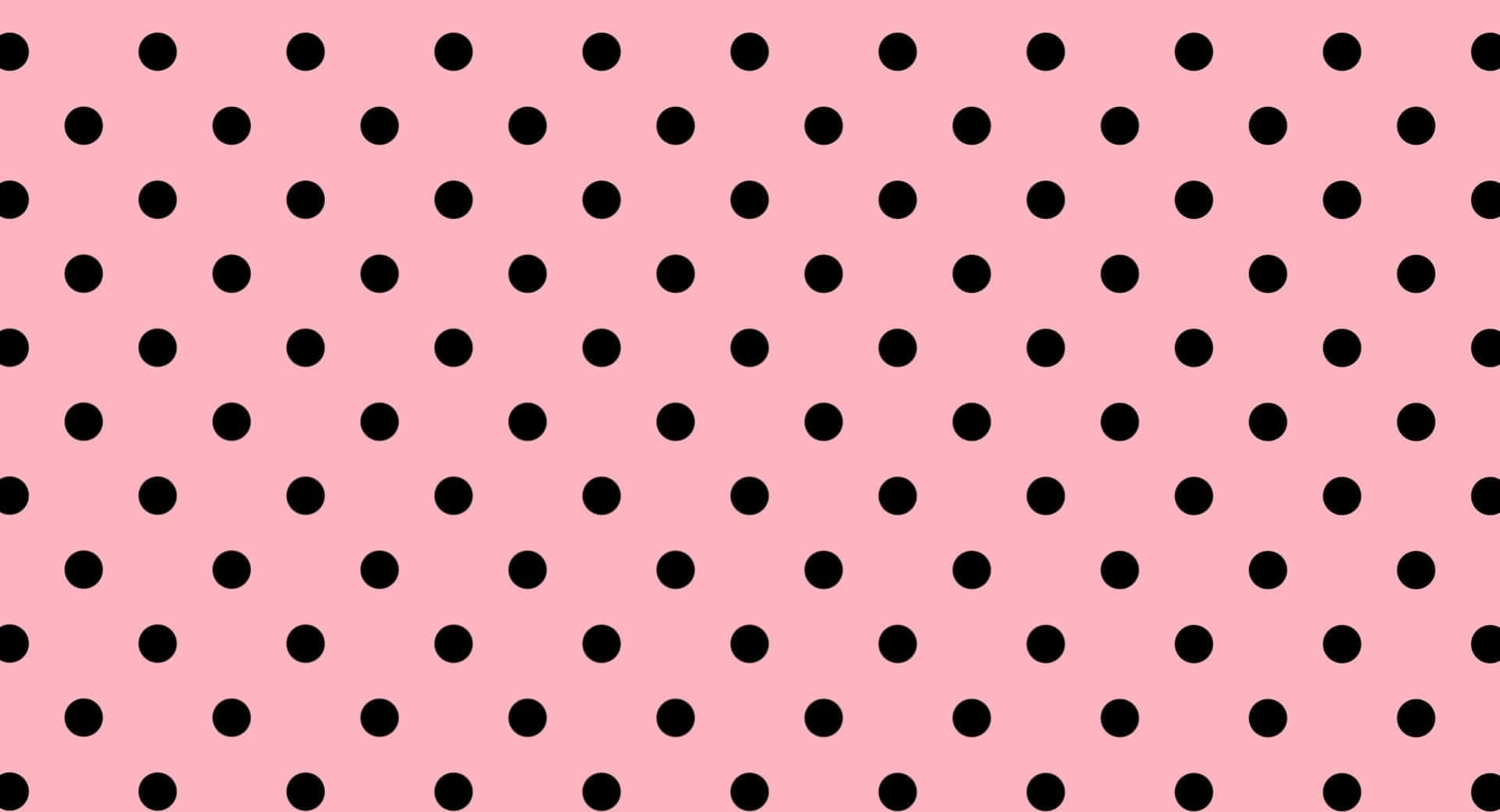 A Pink Background With Black Dots Background