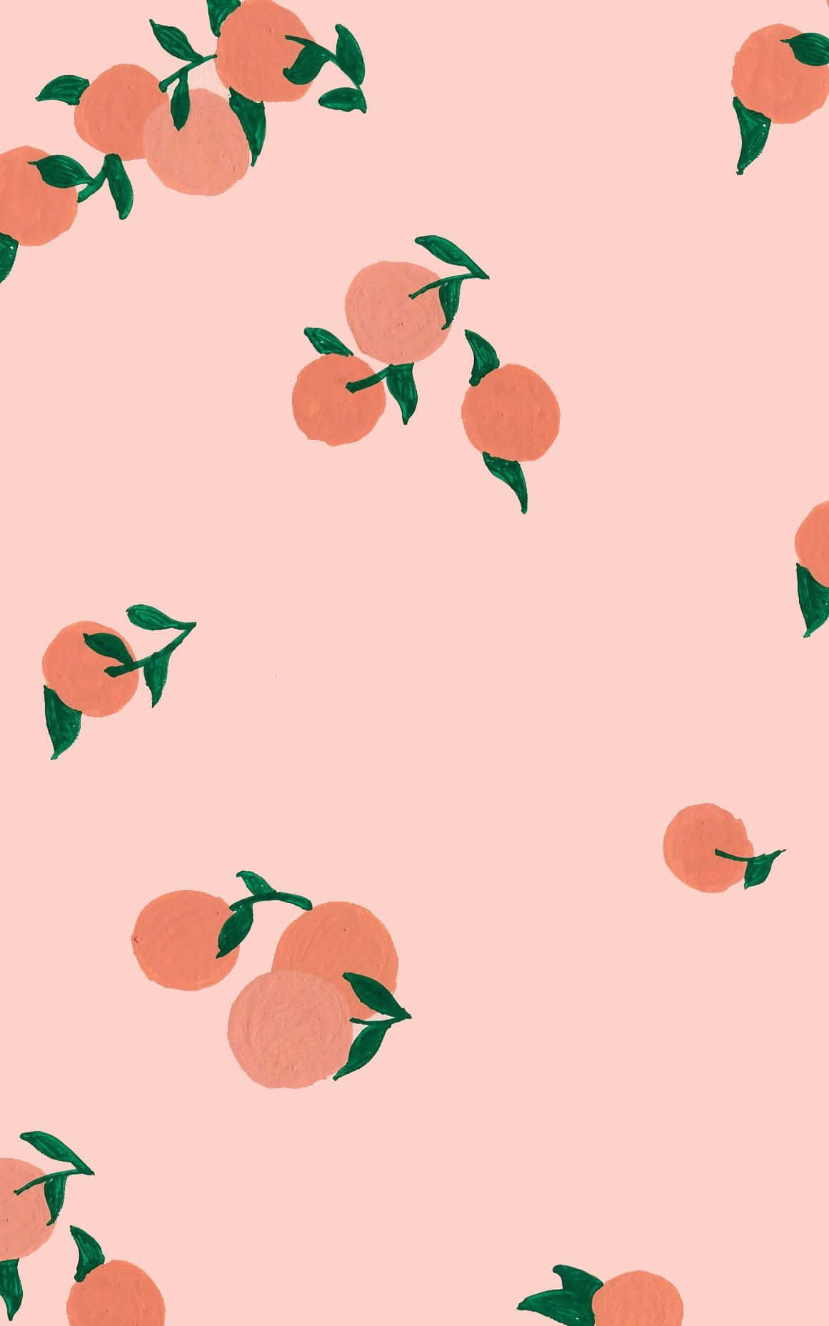 A Pink Background With Oranges On It Background