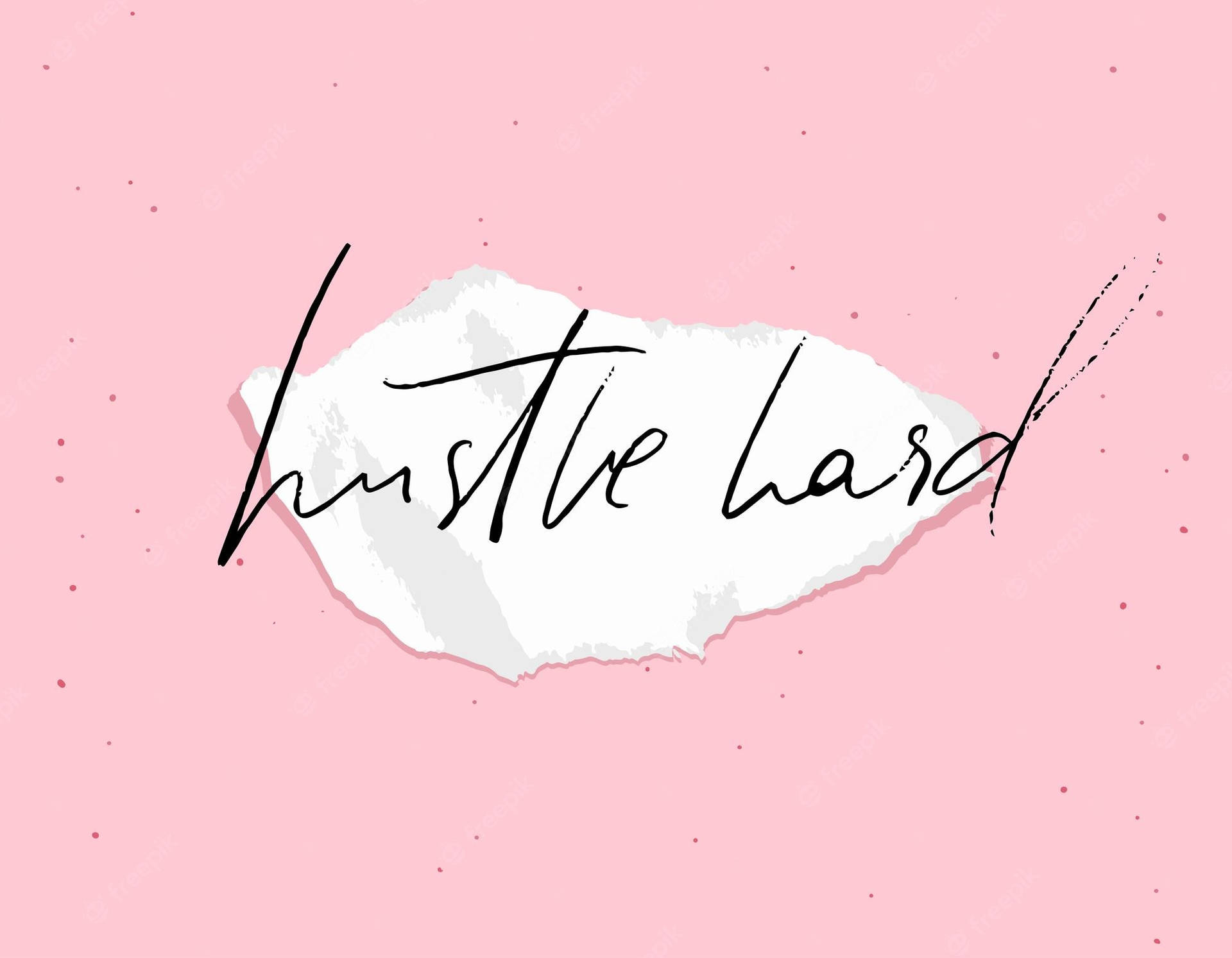 A Pink Background With The Word Hustle Land Background