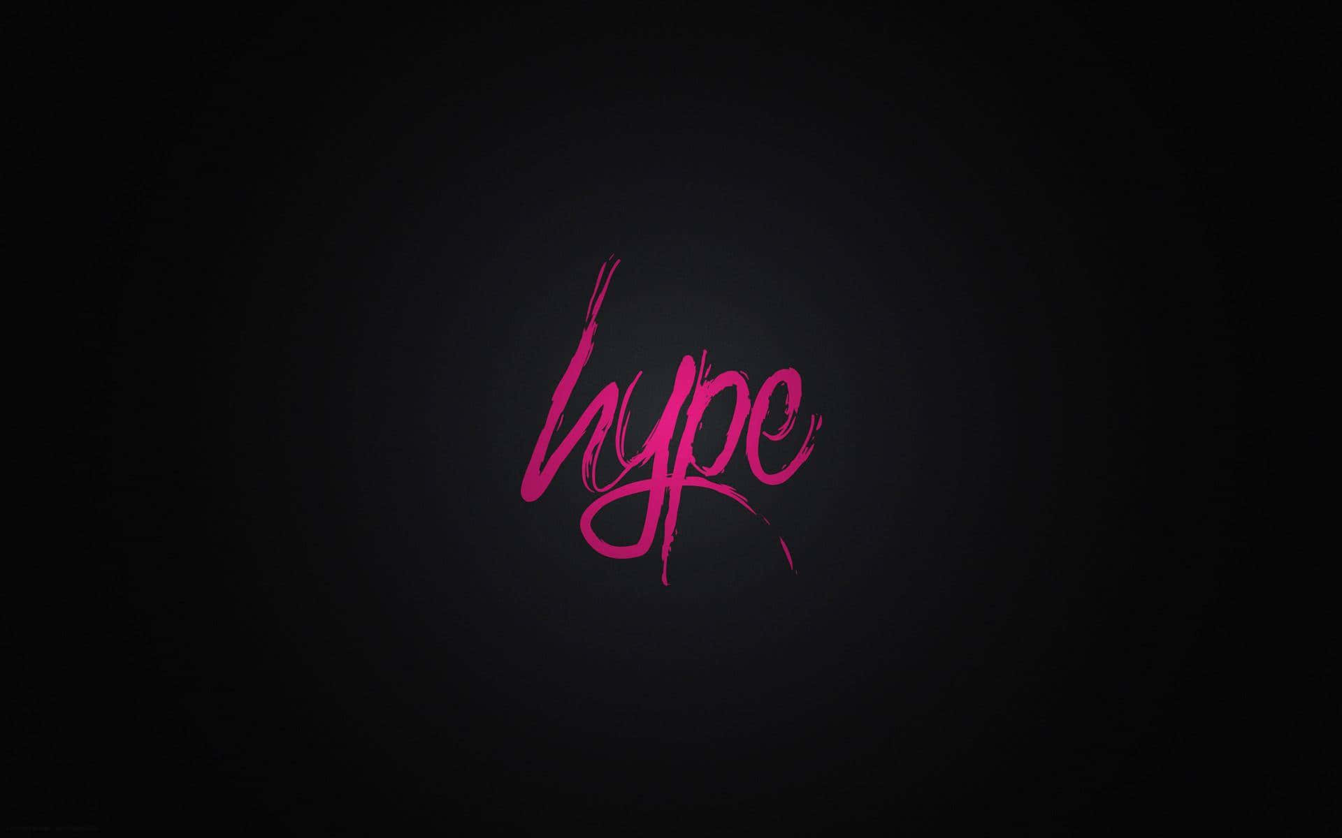 A Pink Background With The Word Hype Written On It Background