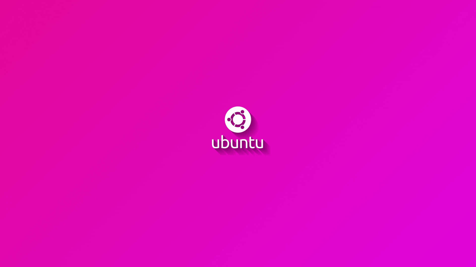 A Pink Background With The Word Ubuntu On It Background