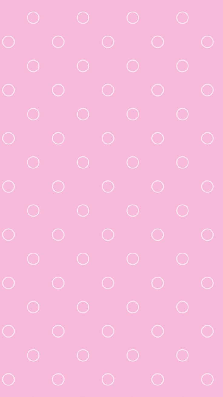 A Pink Background With White Circles Background