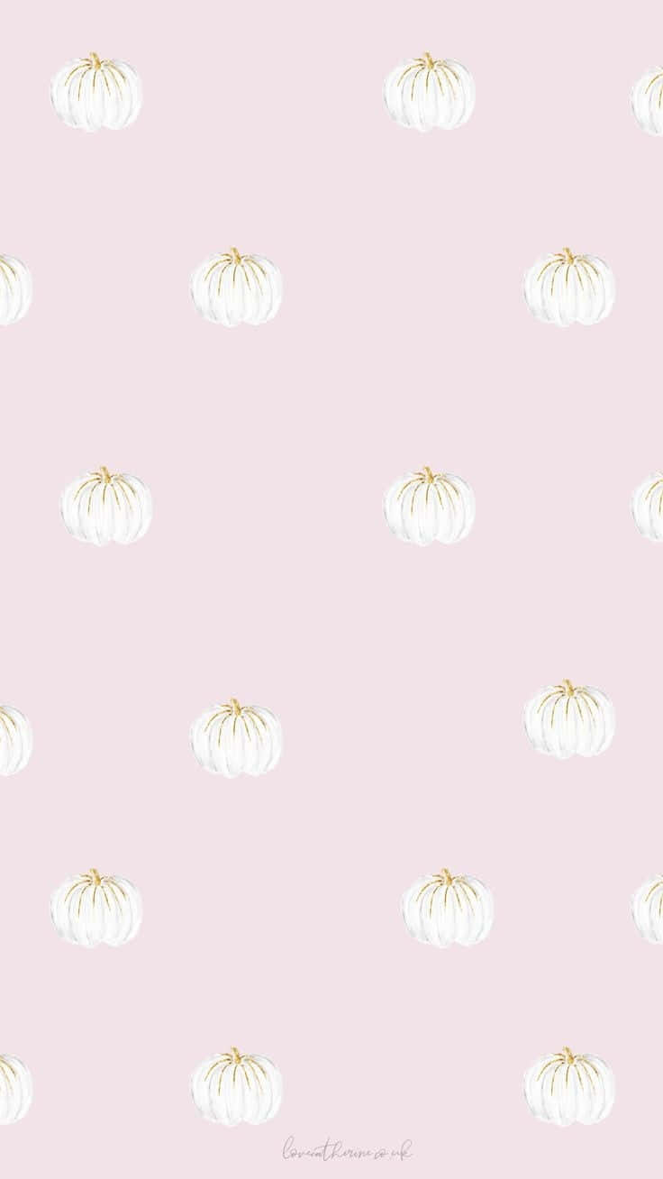 A Pink Background With White Flowers On It Background