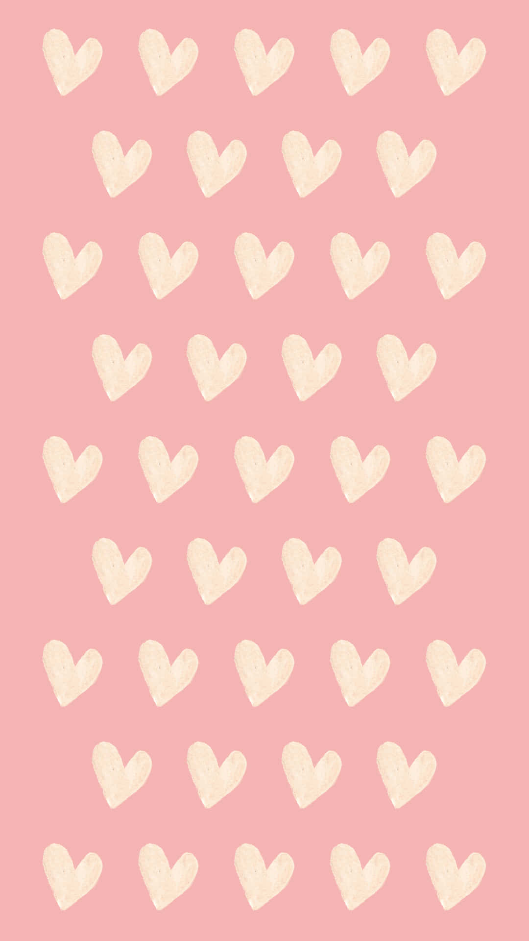 A Pink Background With White Hearts On It