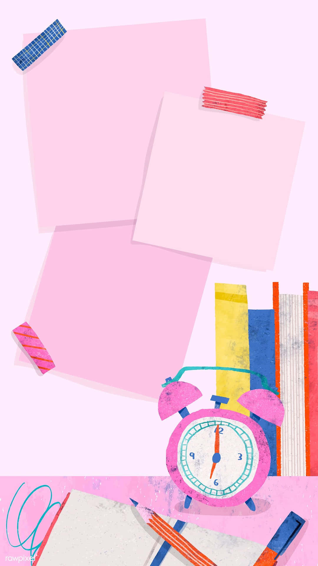A Pink Clock Background