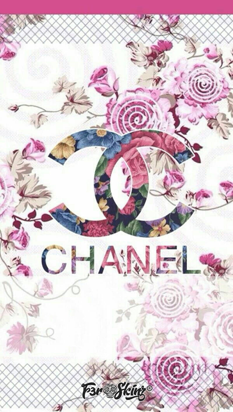 A Pink-colored Logo Of The Luxurious Fashion Brand, Chanel. Background