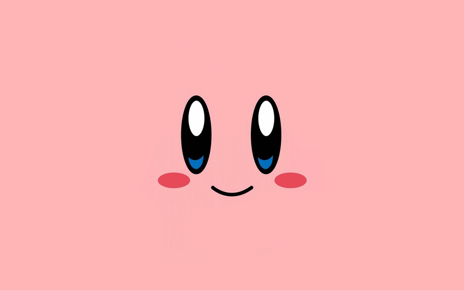 A Pink Face With Blue Eyes Background