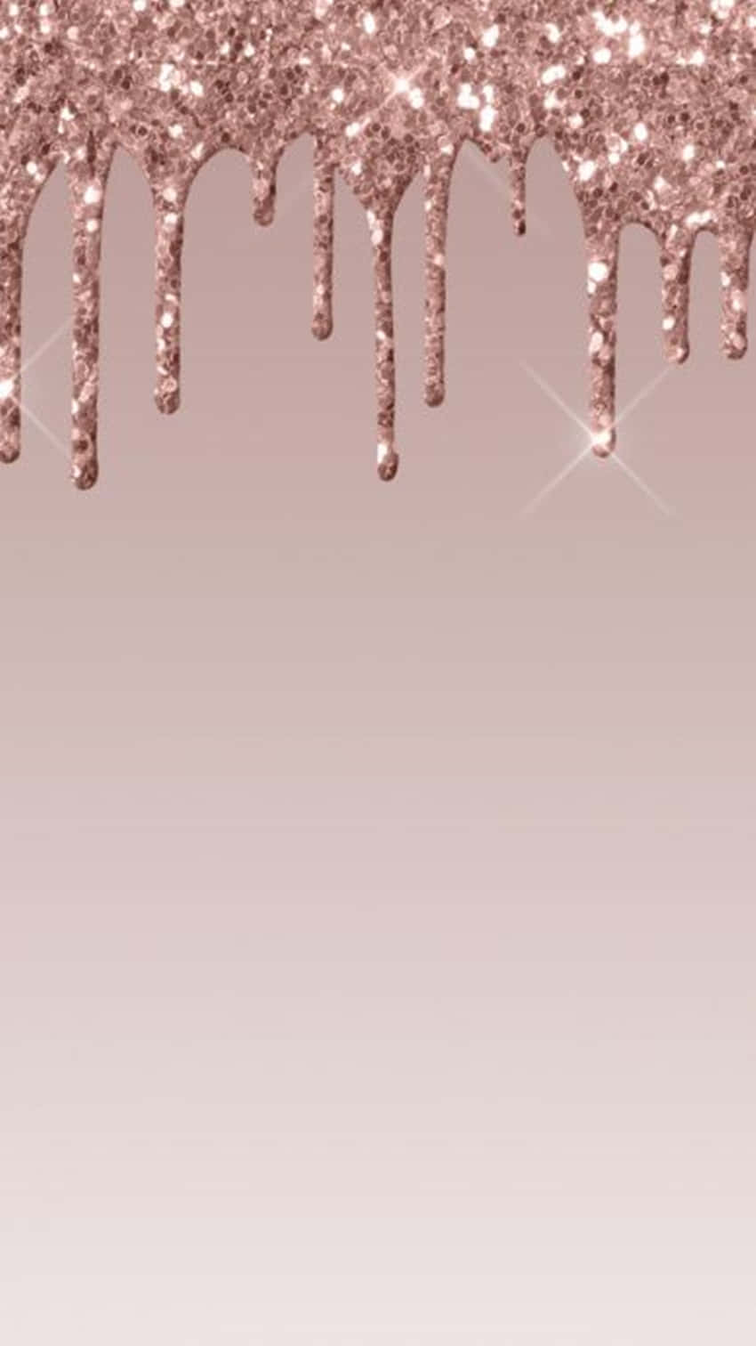 A Pink Glitter Background With Dripping Glitter Background