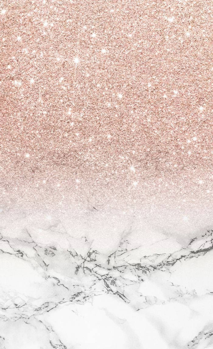 A Pink Glitter Background With Stars On It Background