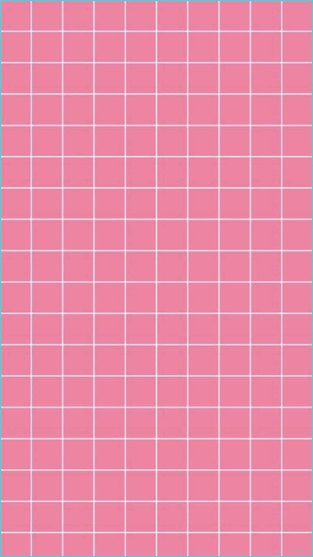 A Pink Grid Pattern With Squares On It Background