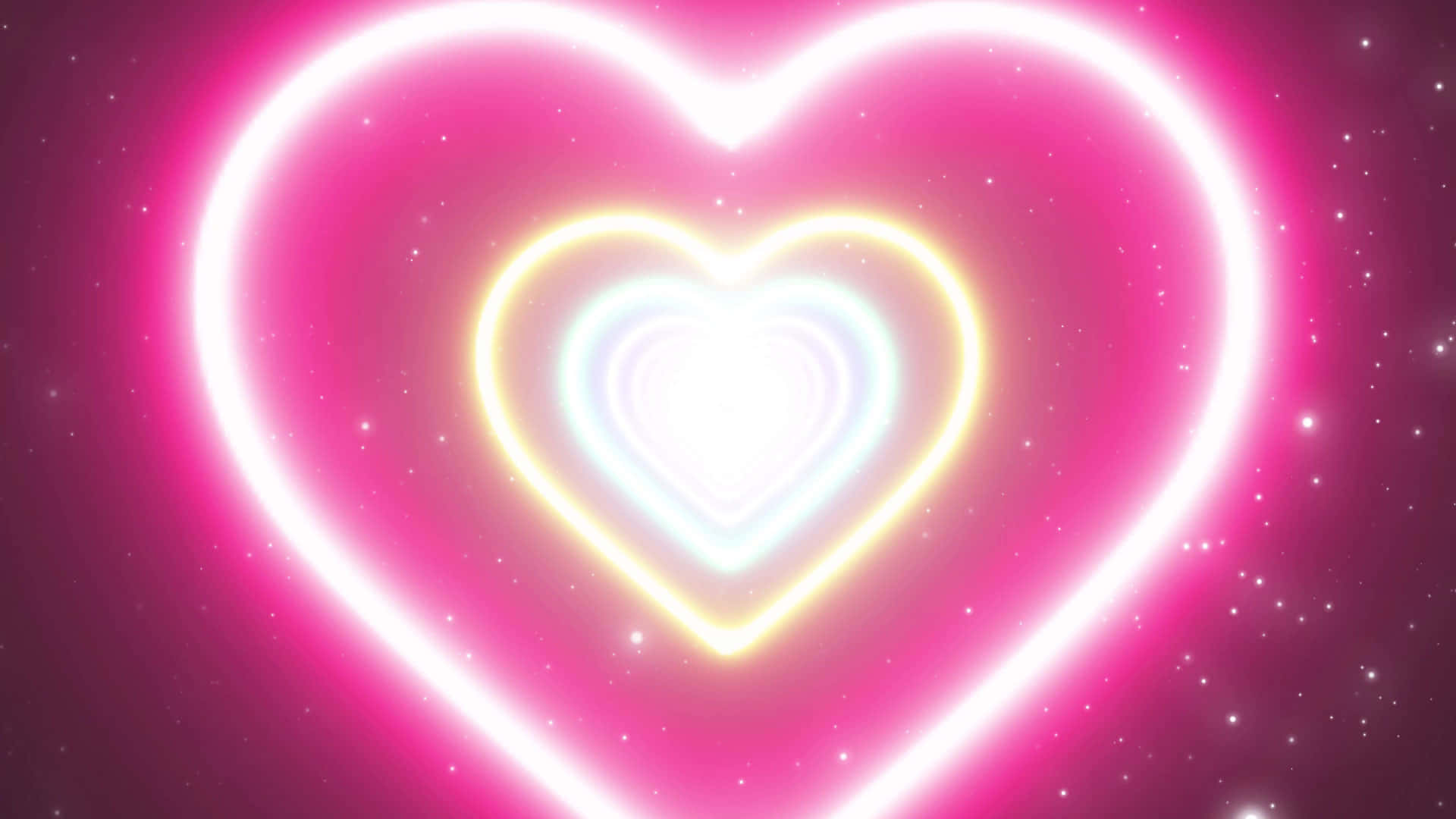 A Pink Heart With Two Neon Lights In The Background Background