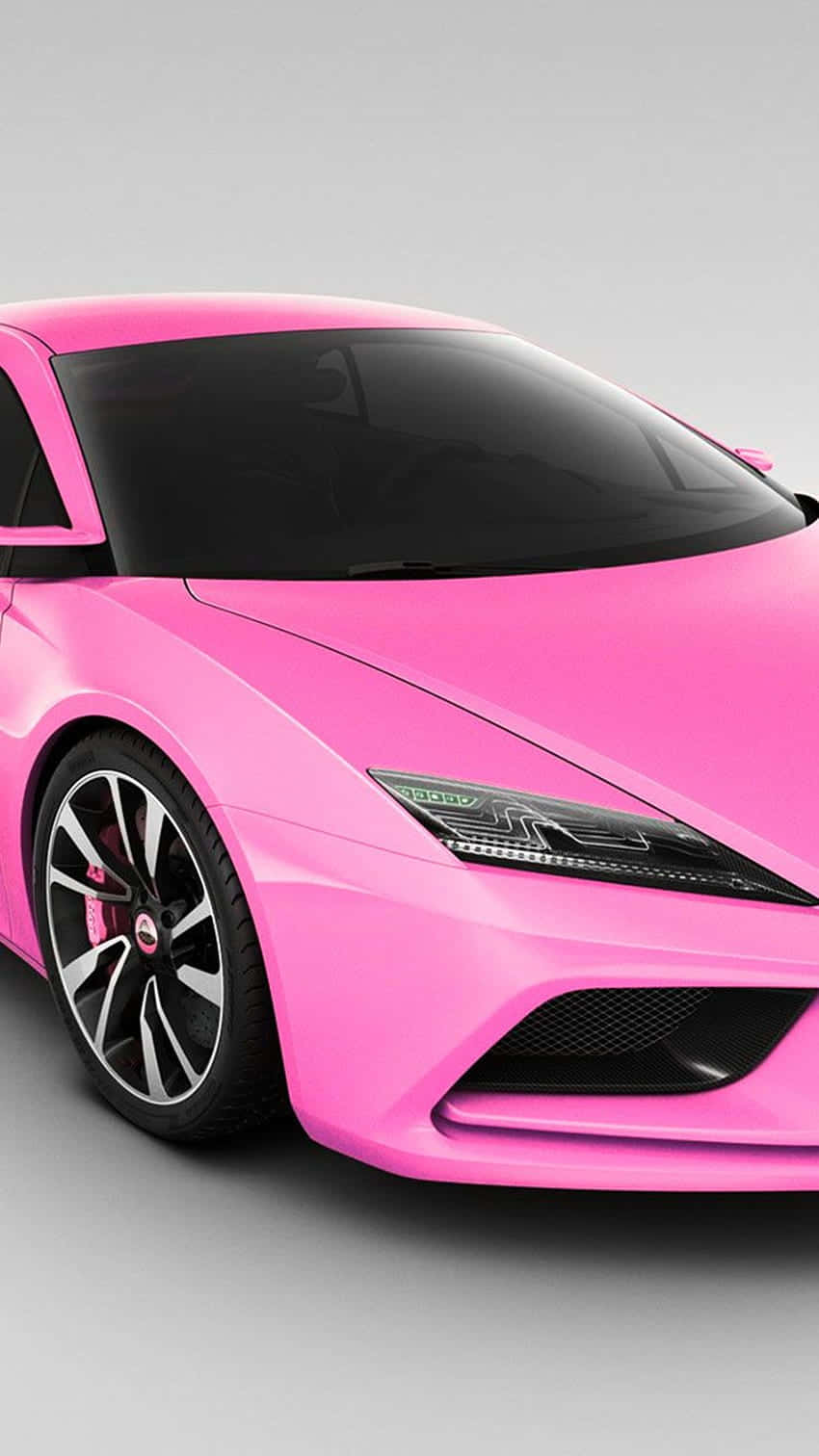 A Pink Lamborghini Sports Car Is Shown In A 3d Rendering Background