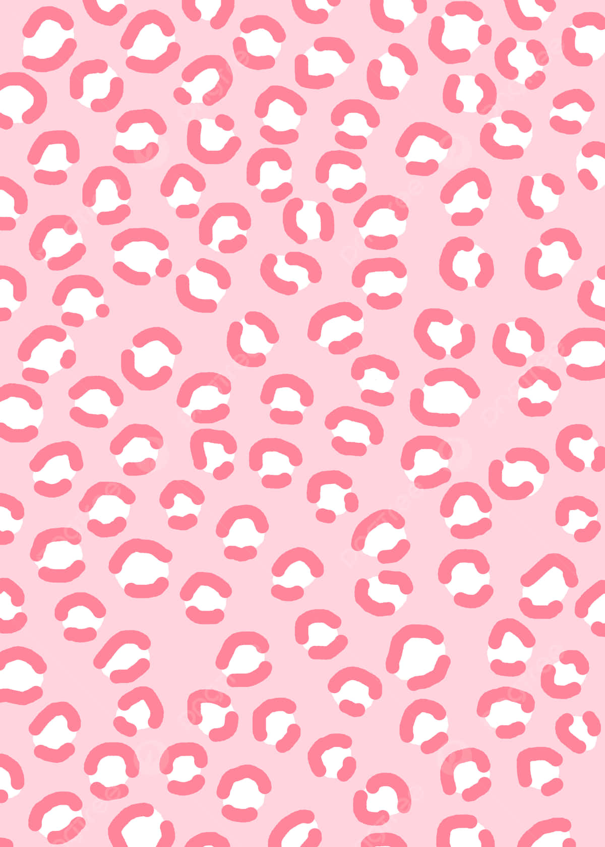 A Pink Leopard Print Pattern With White Spots Background