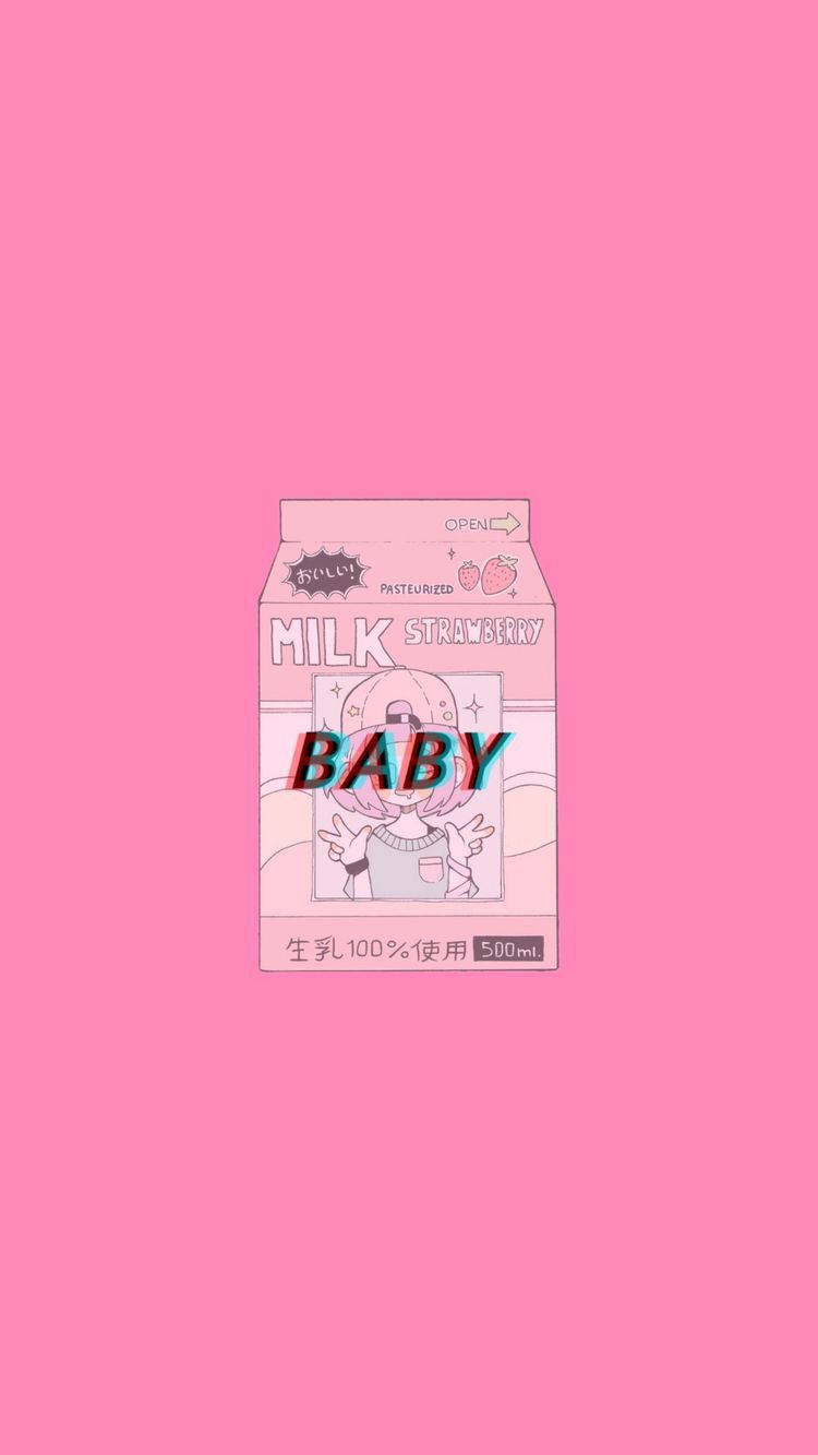 A Pink Package With The Words Milk Baby On It