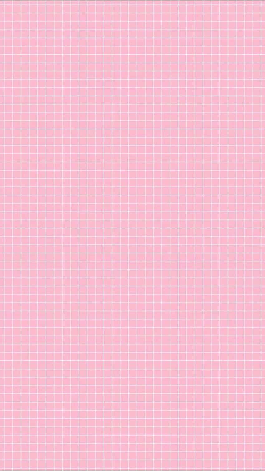 A Pink Paper With A Grid Pattern Background