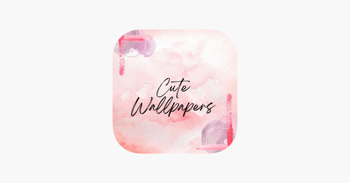 A Pink Phone With The Words Cute Wallpapers On It Background