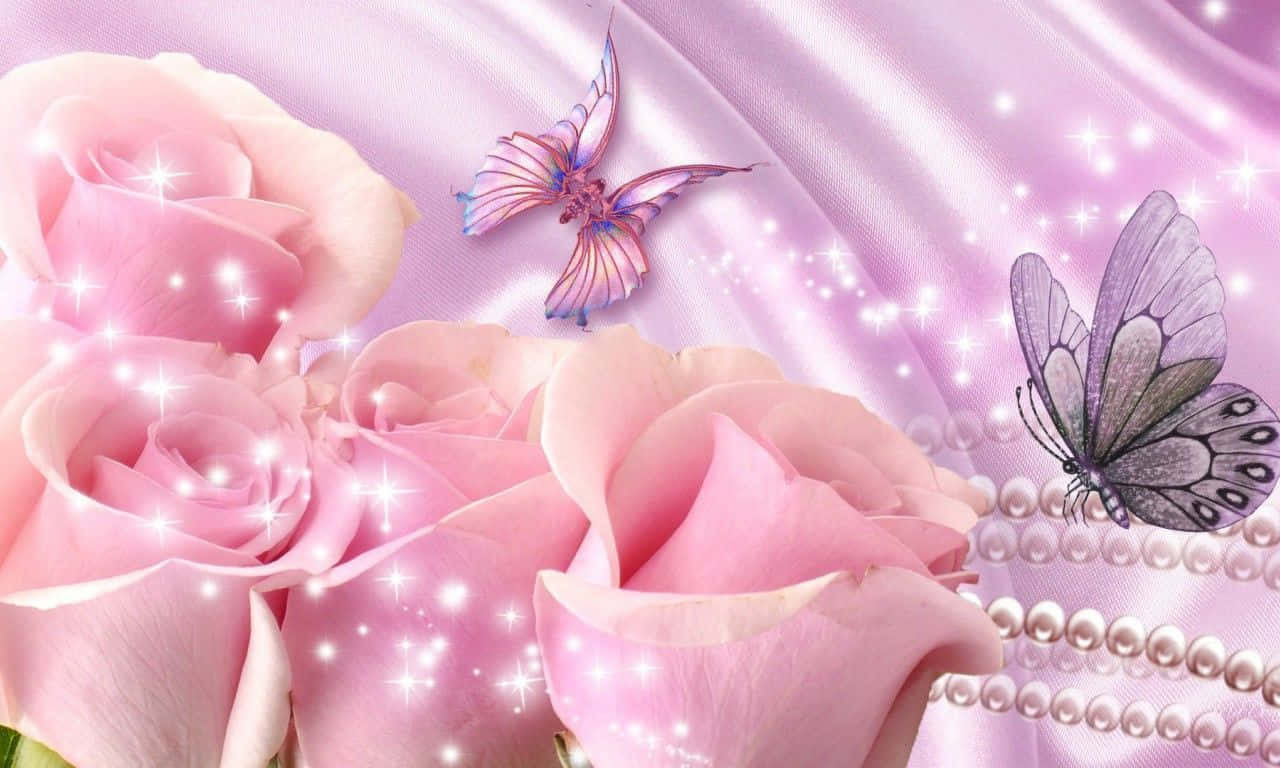 A Pink Rose Background