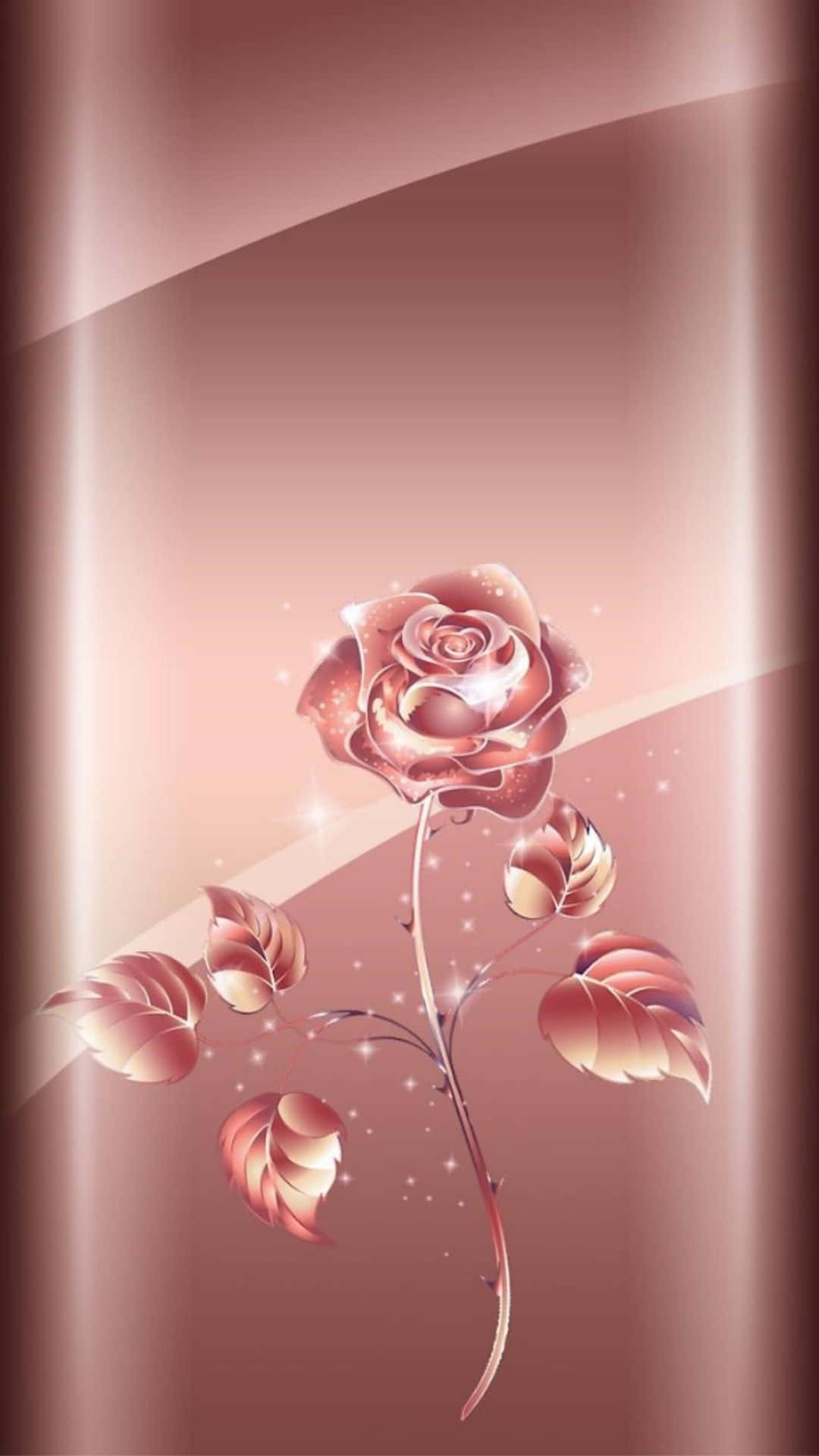 A Pink Rose On A Pink Background Background