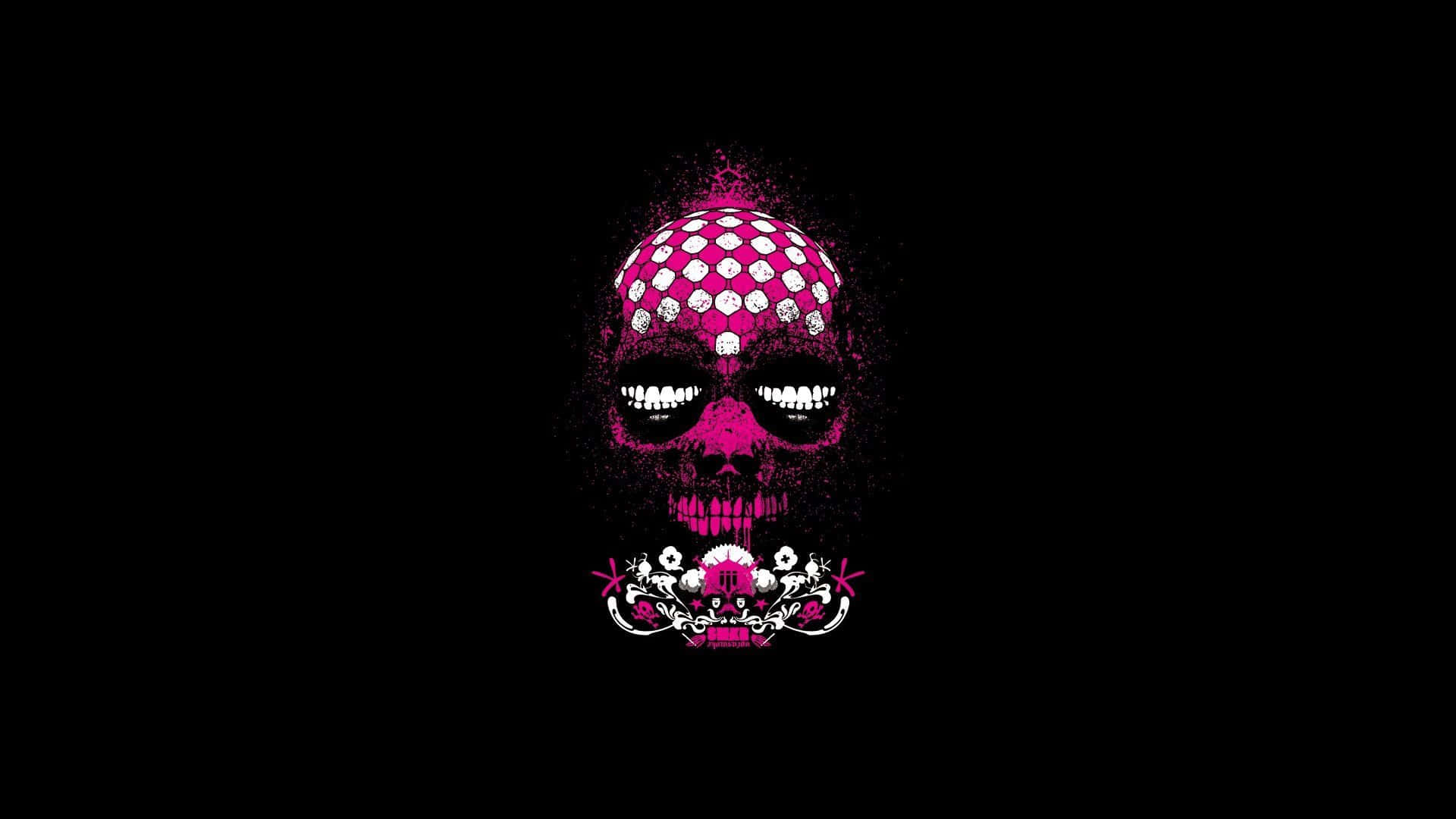 A Pink Skull, Hinting At A Darker Side Background