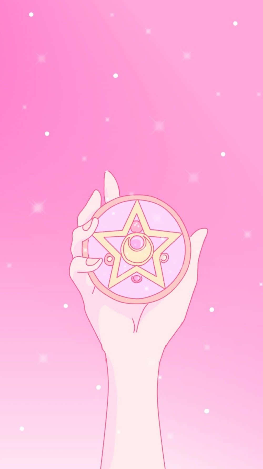 A Pink Star With A Pink Background Background