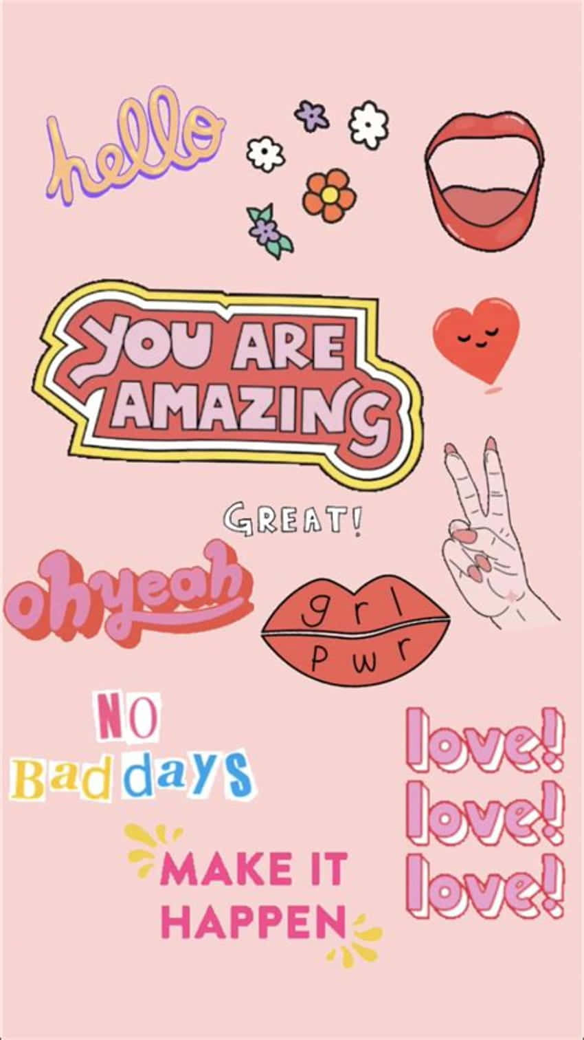 A Pink Sticker With The Words You Are Amazing