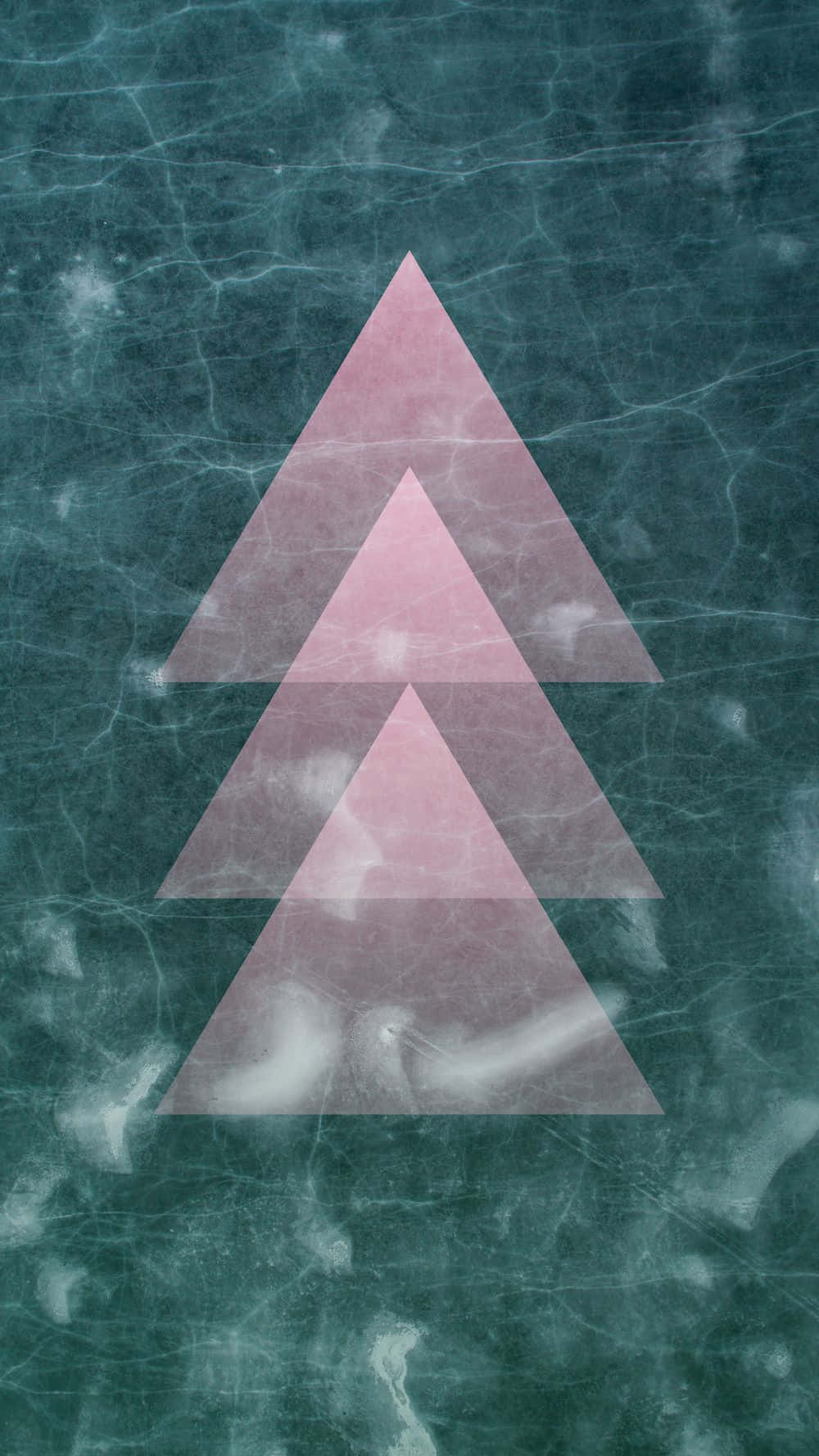 A Pink Triangle In The Water Background