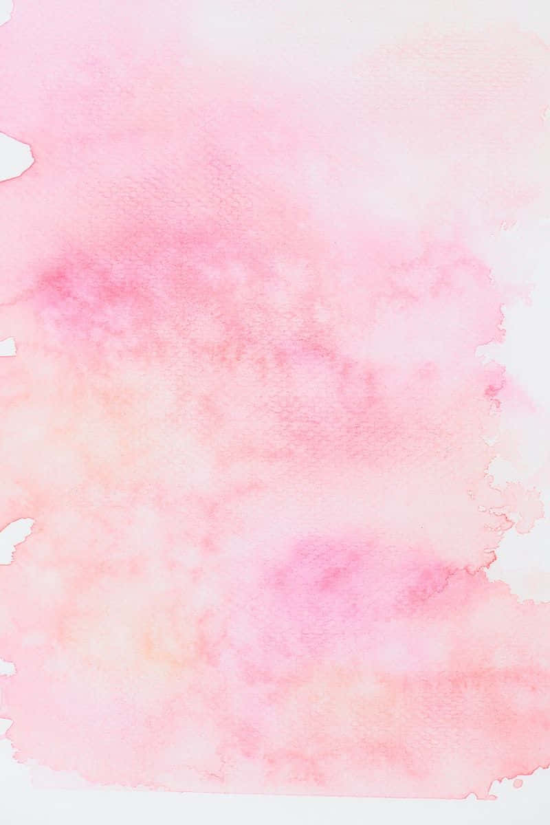 A Pink Watercolor Background With A White Background Background