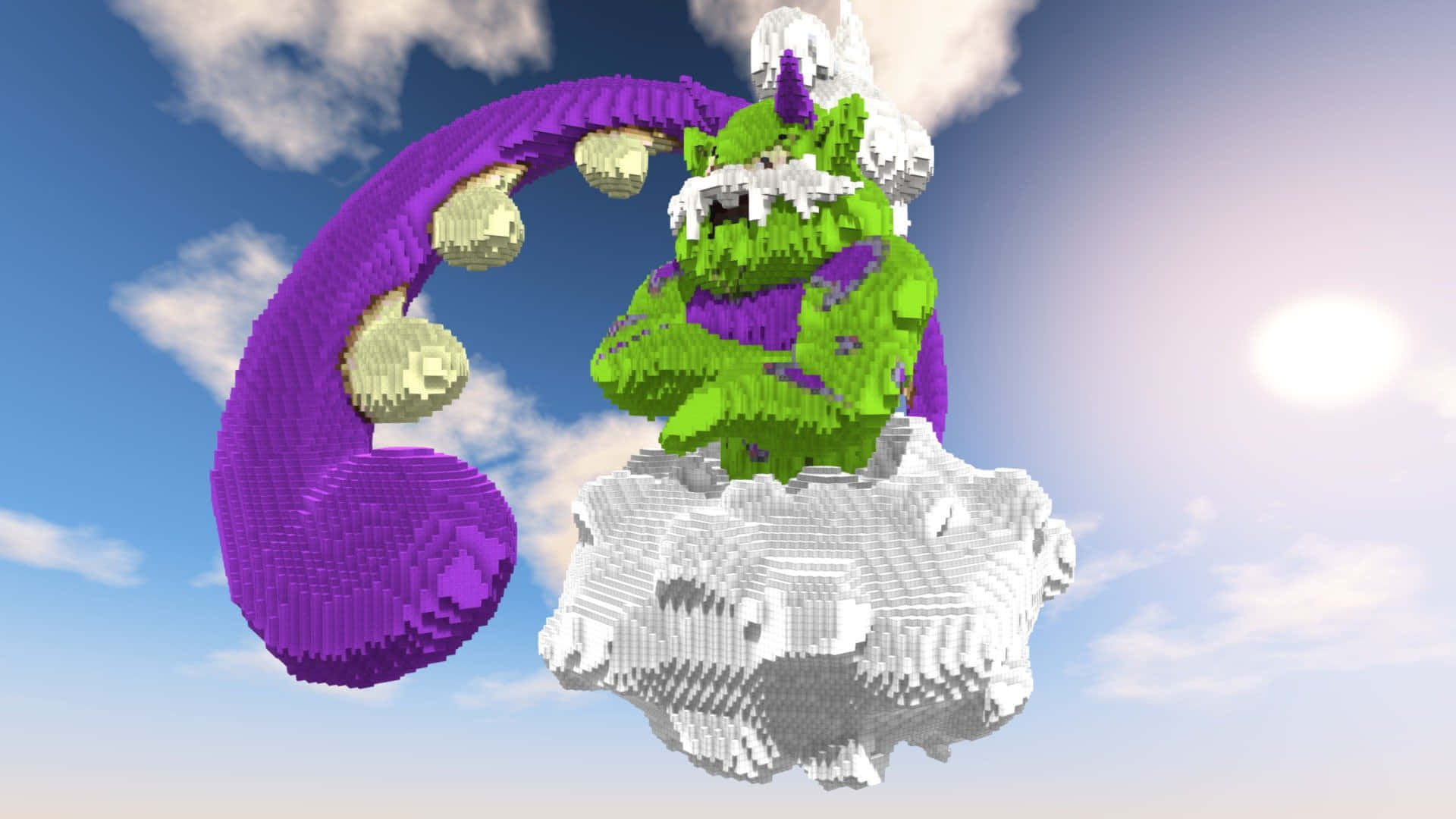 A Pixelated Photo Of Tornadus Background