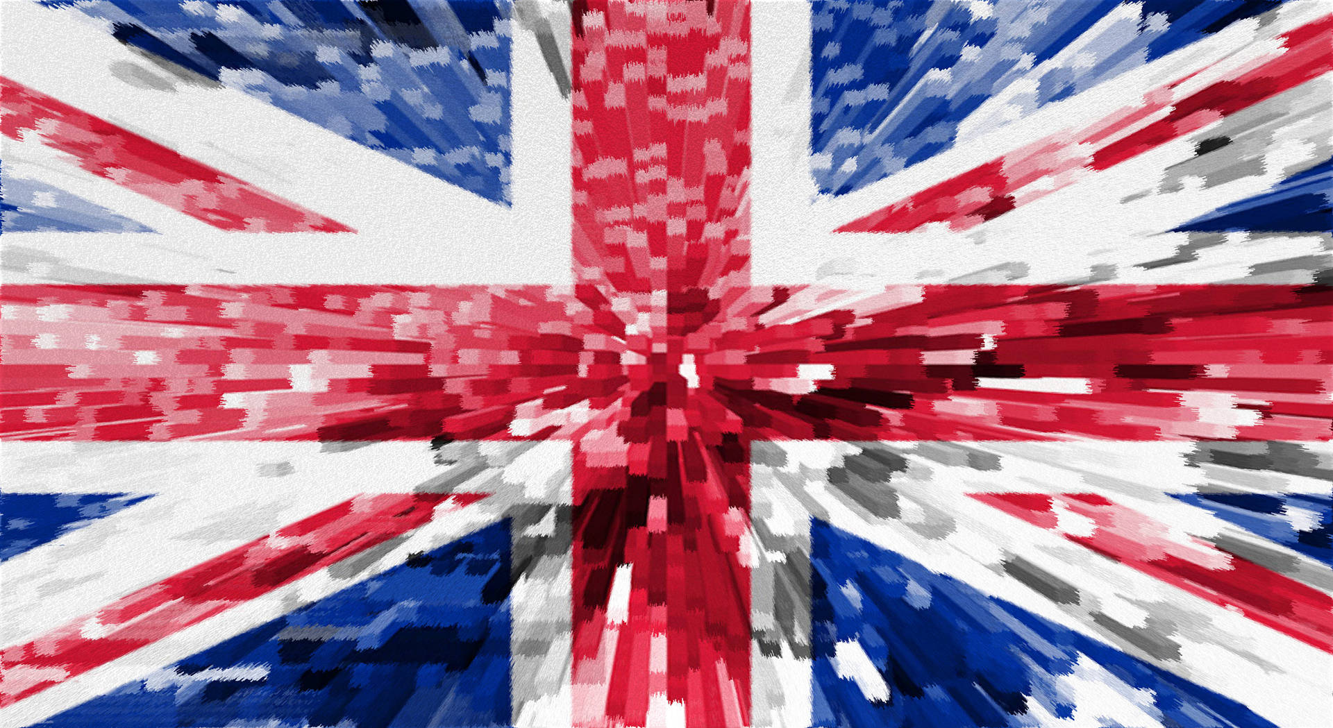 A Pixelated Representation Of The United Kingdom Flag Background