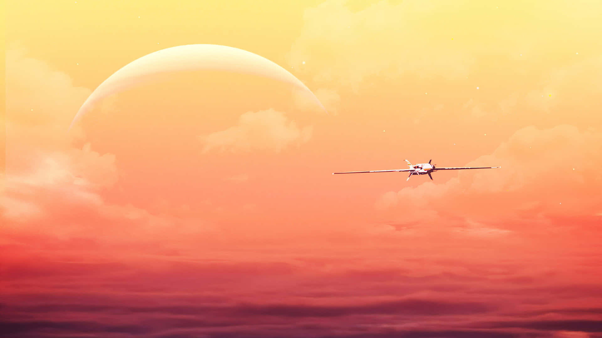 A Plane Flying In The Sky