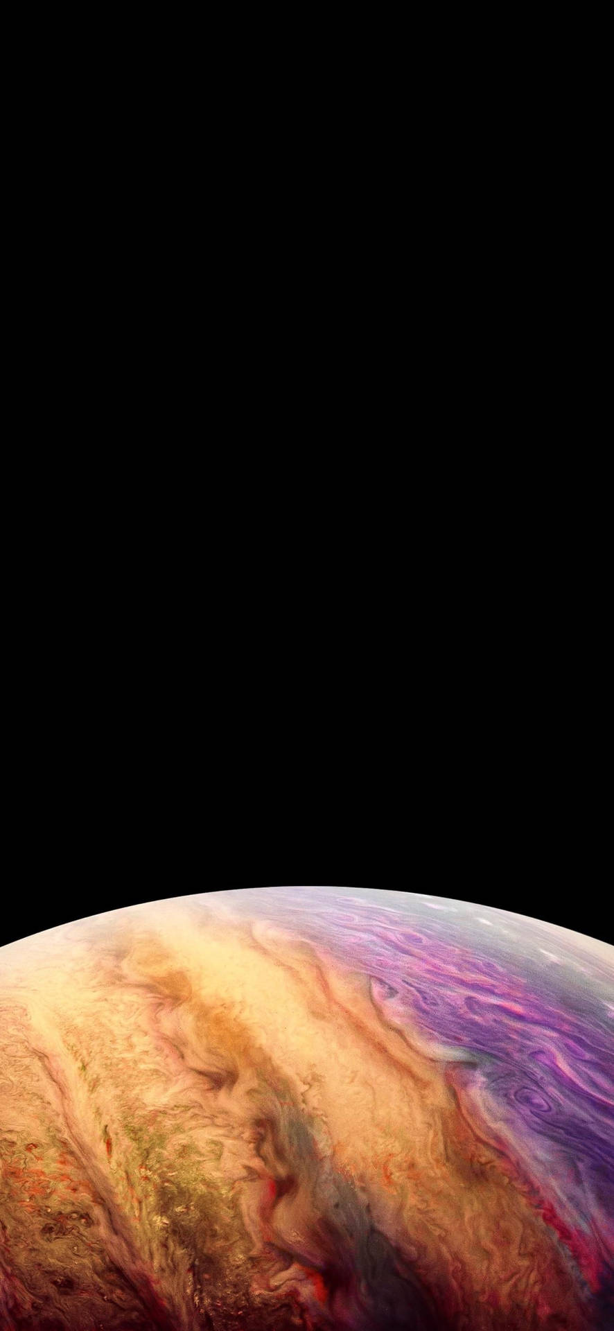 A Planet With A Colorful Surface Background