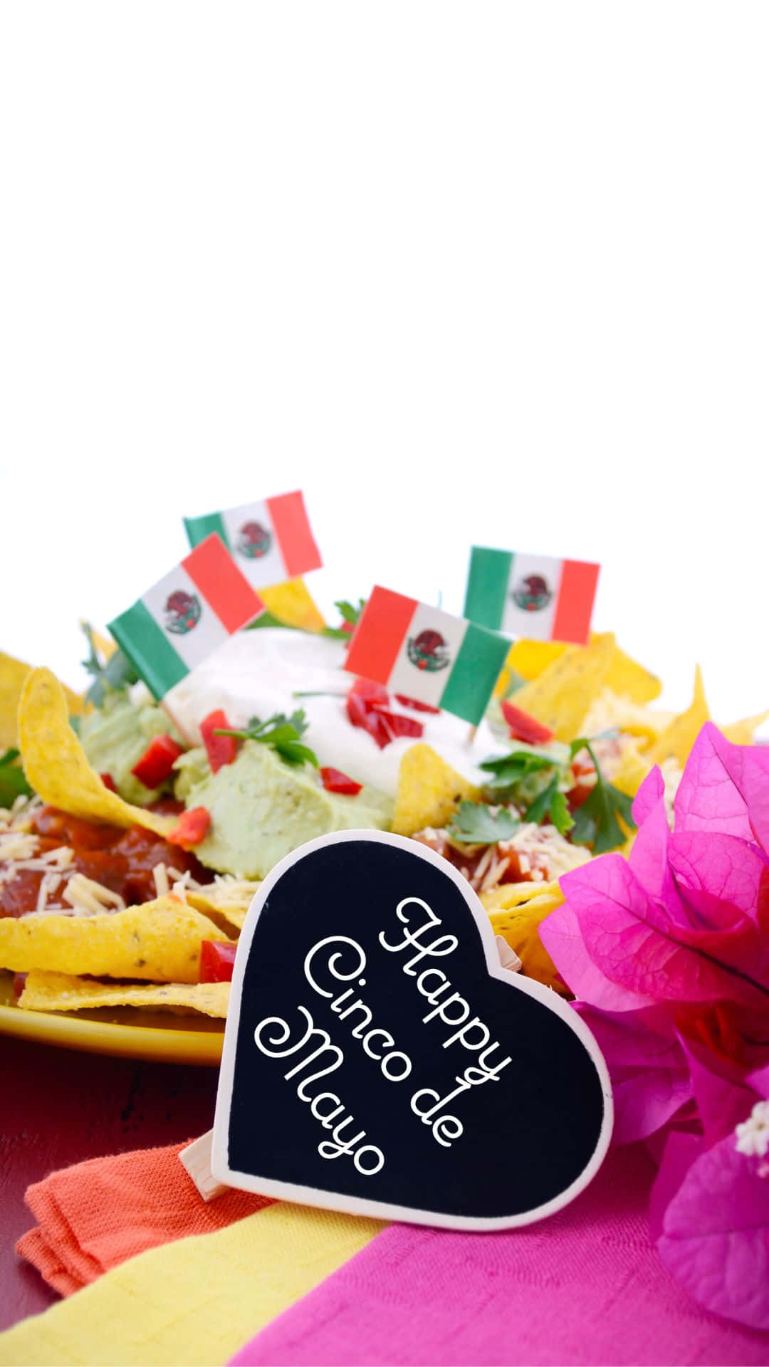 A Plate With Chips And Salsa Background