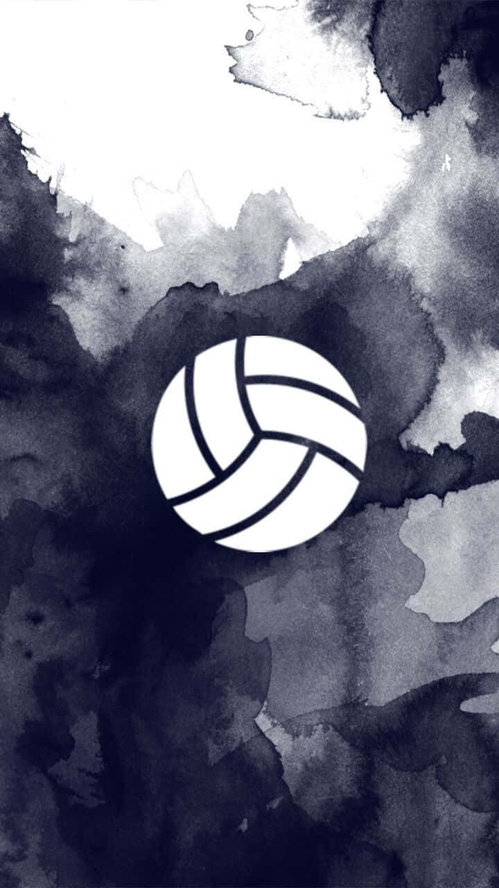 A Player Aims To Spike The Volleyball Background