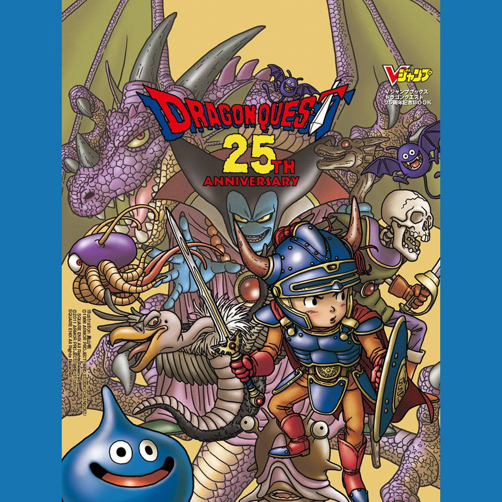 A Player Immerse In The World Of Dragon Quest On Their Iphone Background