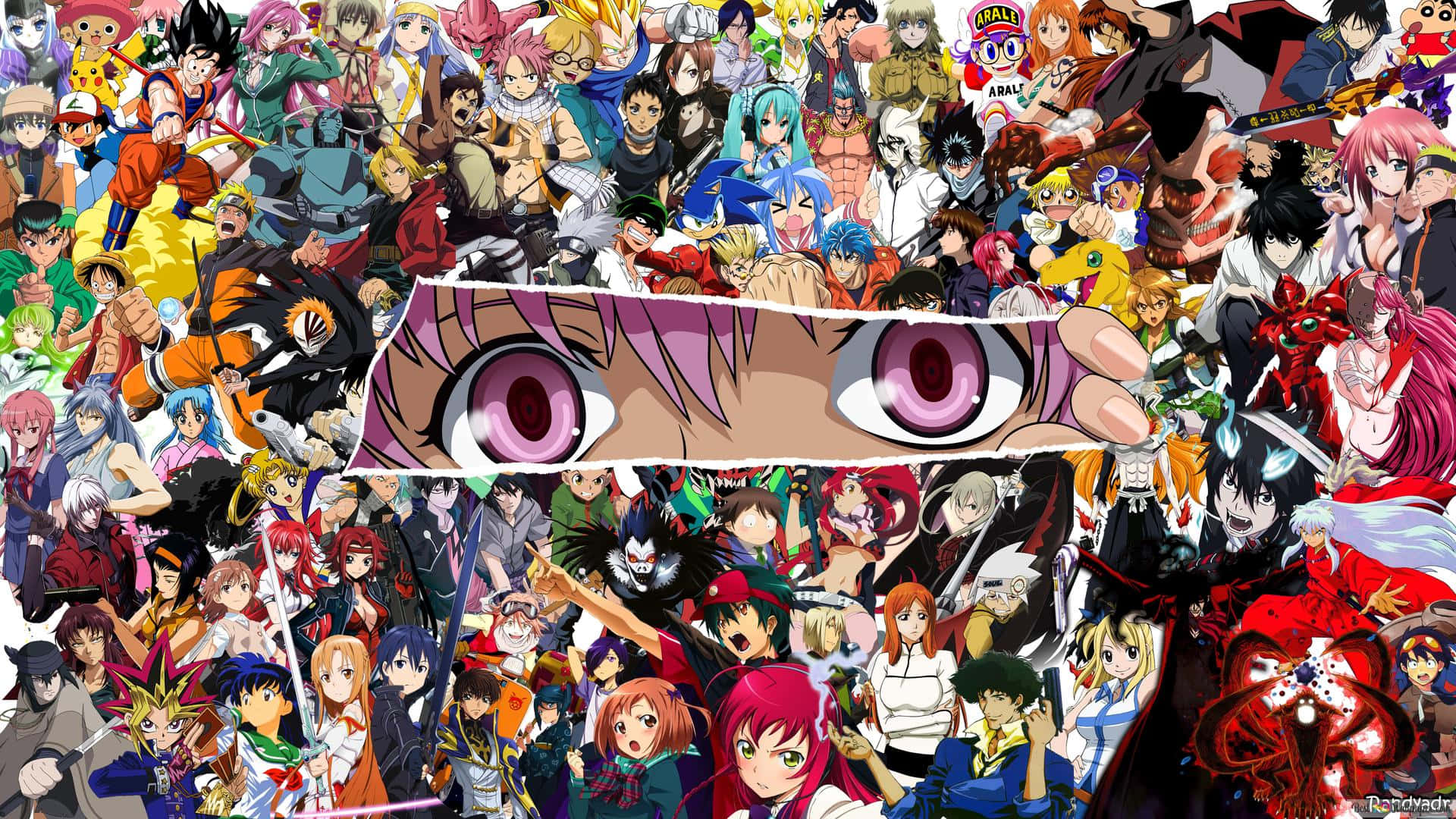 A Playful Collage Of Cartoon Characters Background