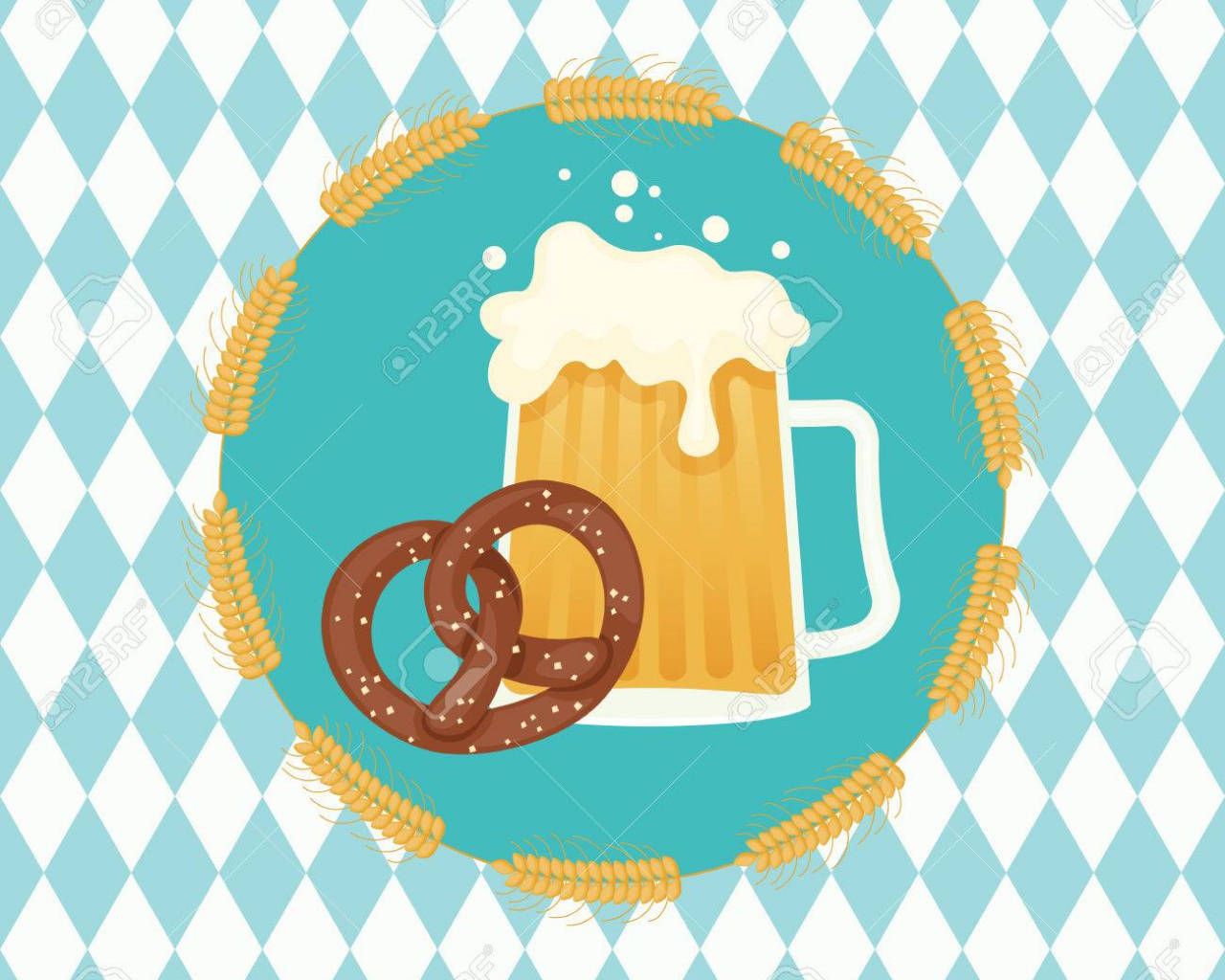 A Playful Pretzel Design Background