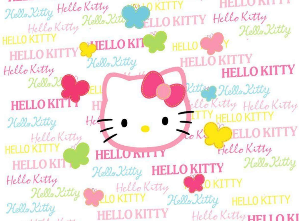 A Pleasingly Pink Hello Kitty Laptop Background