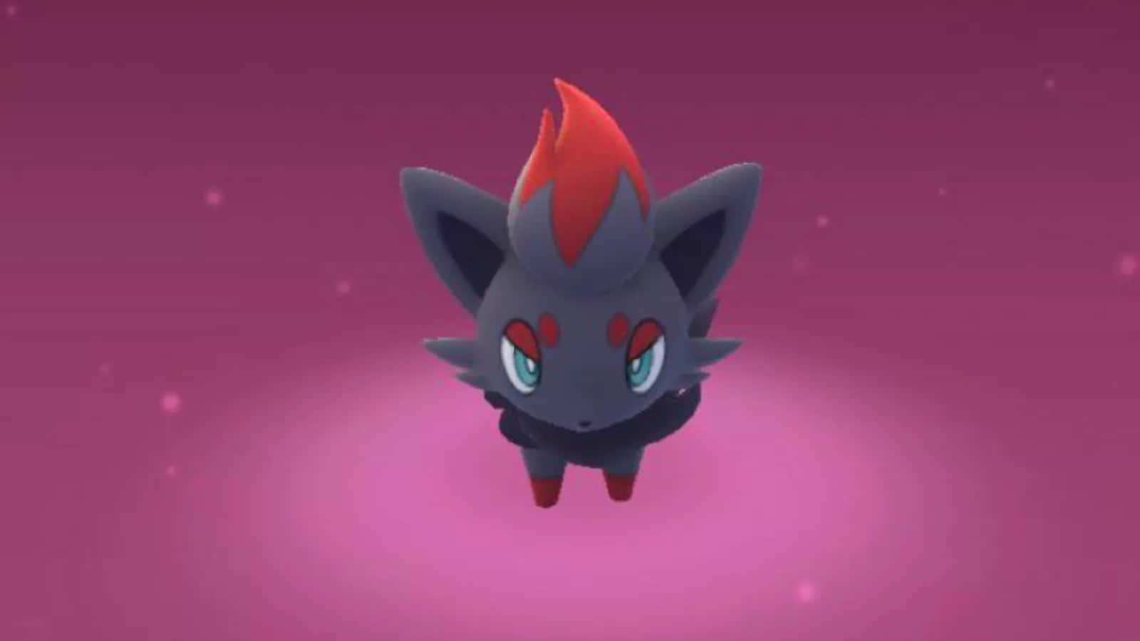 A Pokemon Character With A Red Nose And A Black Body Background